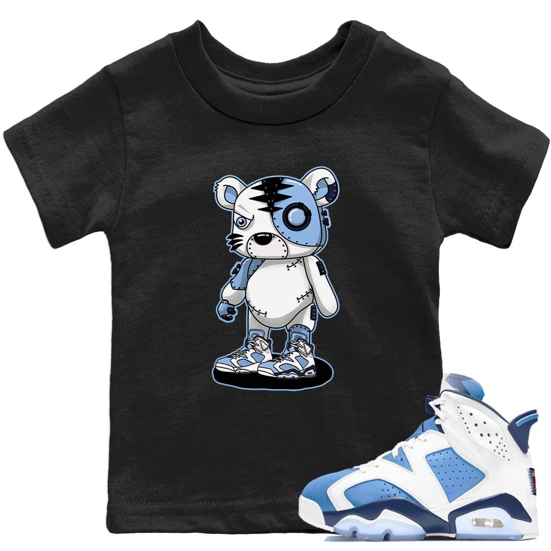 Cyborg Tiger Kids Tops - Air Jordan 6 UNC