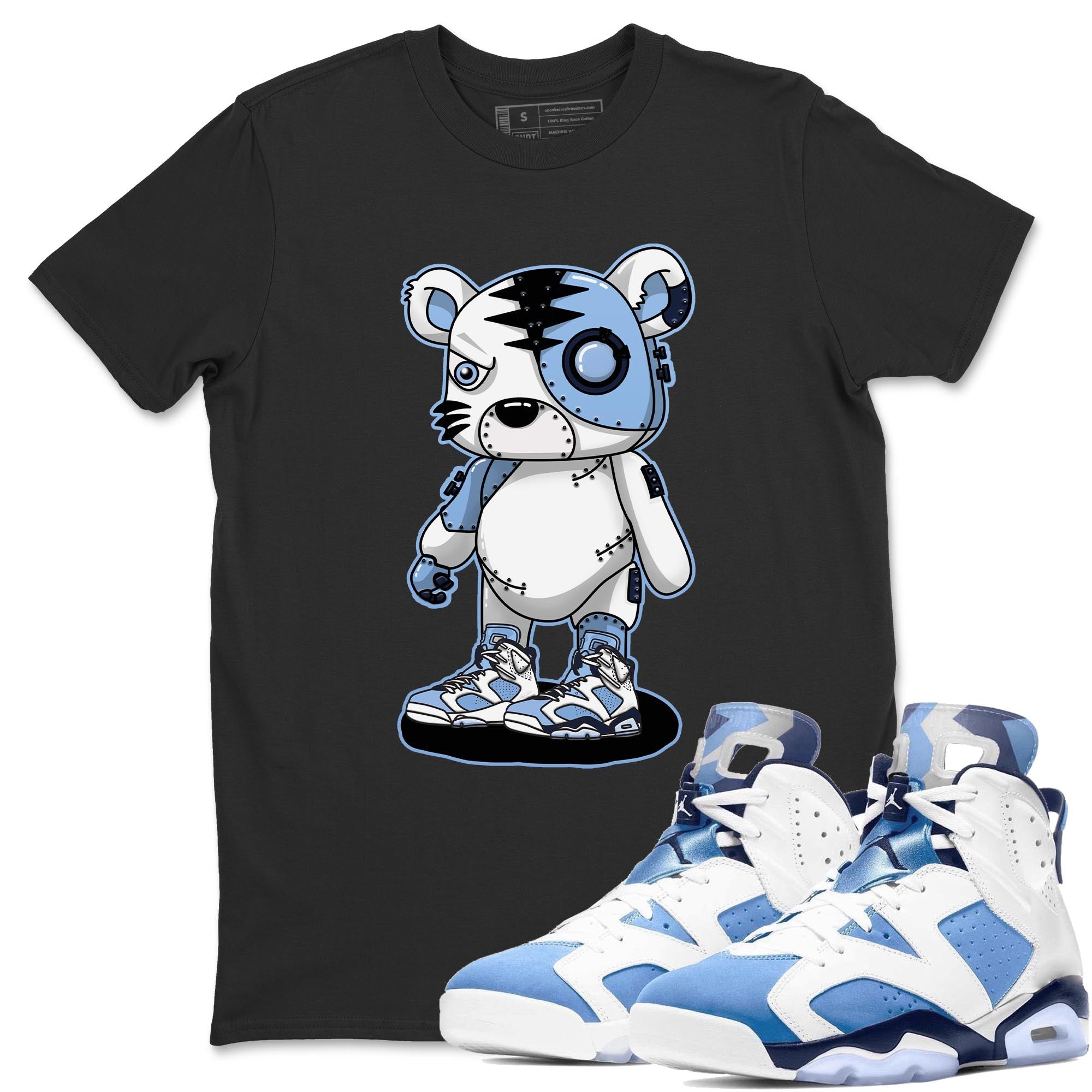 Cyborg Tiger Unisex Tops - Air Jordan 6 UNC