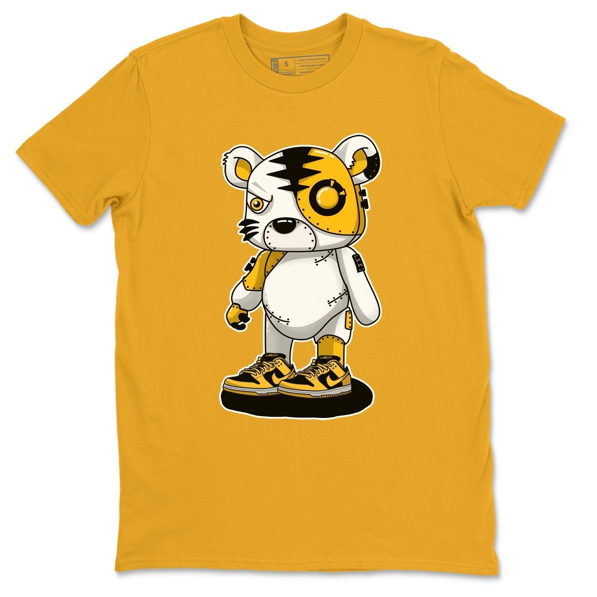 Cyborg Tiger Unisex Tops - Dunk Championship Goldenrod