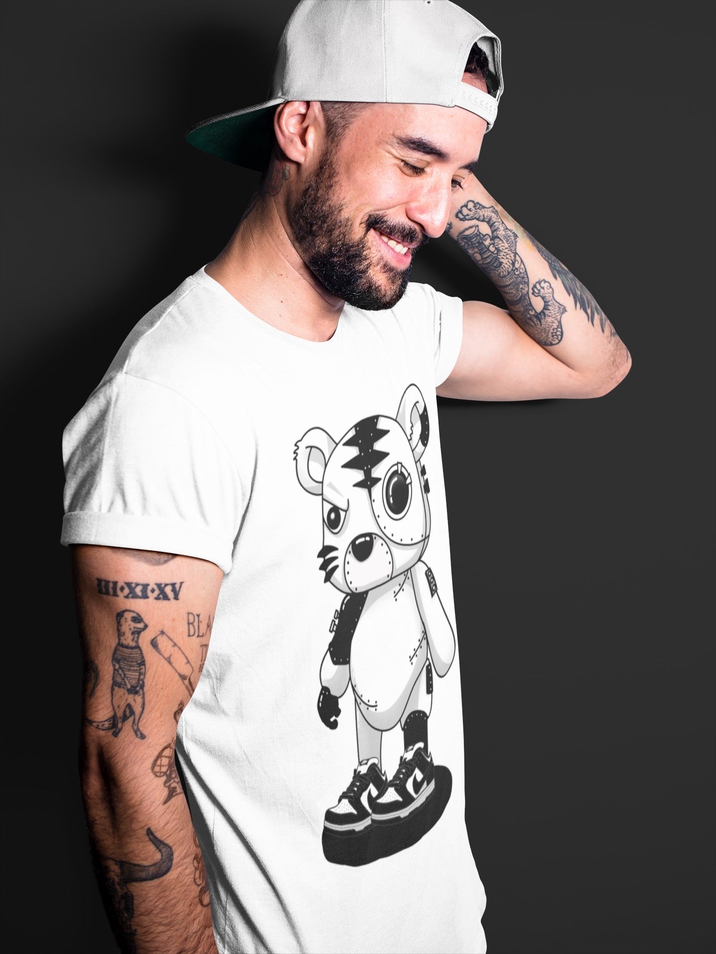 Cyborg Tiger Unisex Tops - Dunk Panda