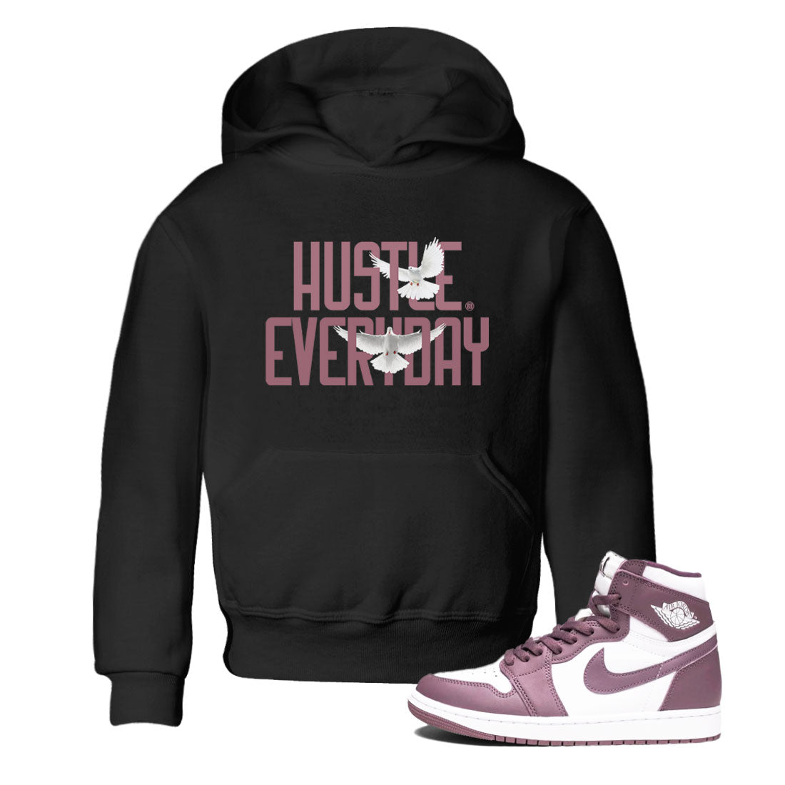 Daily Hustle snkmatch Tee Kids - Air Jordan 1 Mauve