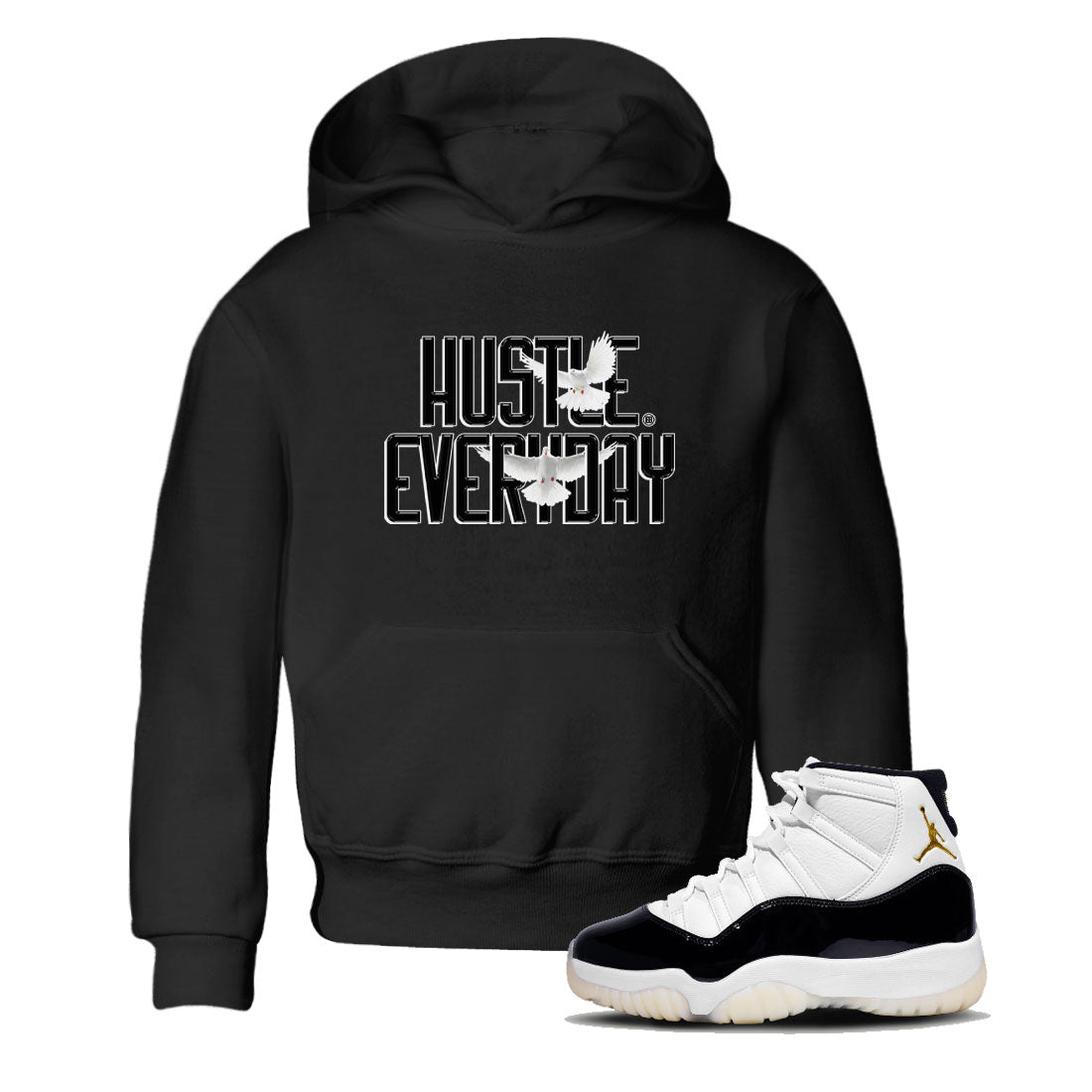 Daily Hustle snkmatch Tee Kids - Air Jordan 11 Gratitude
