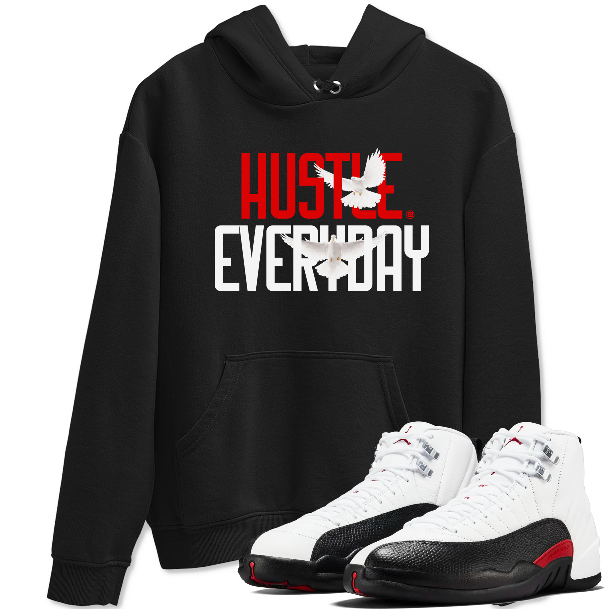 Daily Hustle snkmatch Tees - Air Jordan 12 Taxi Flip