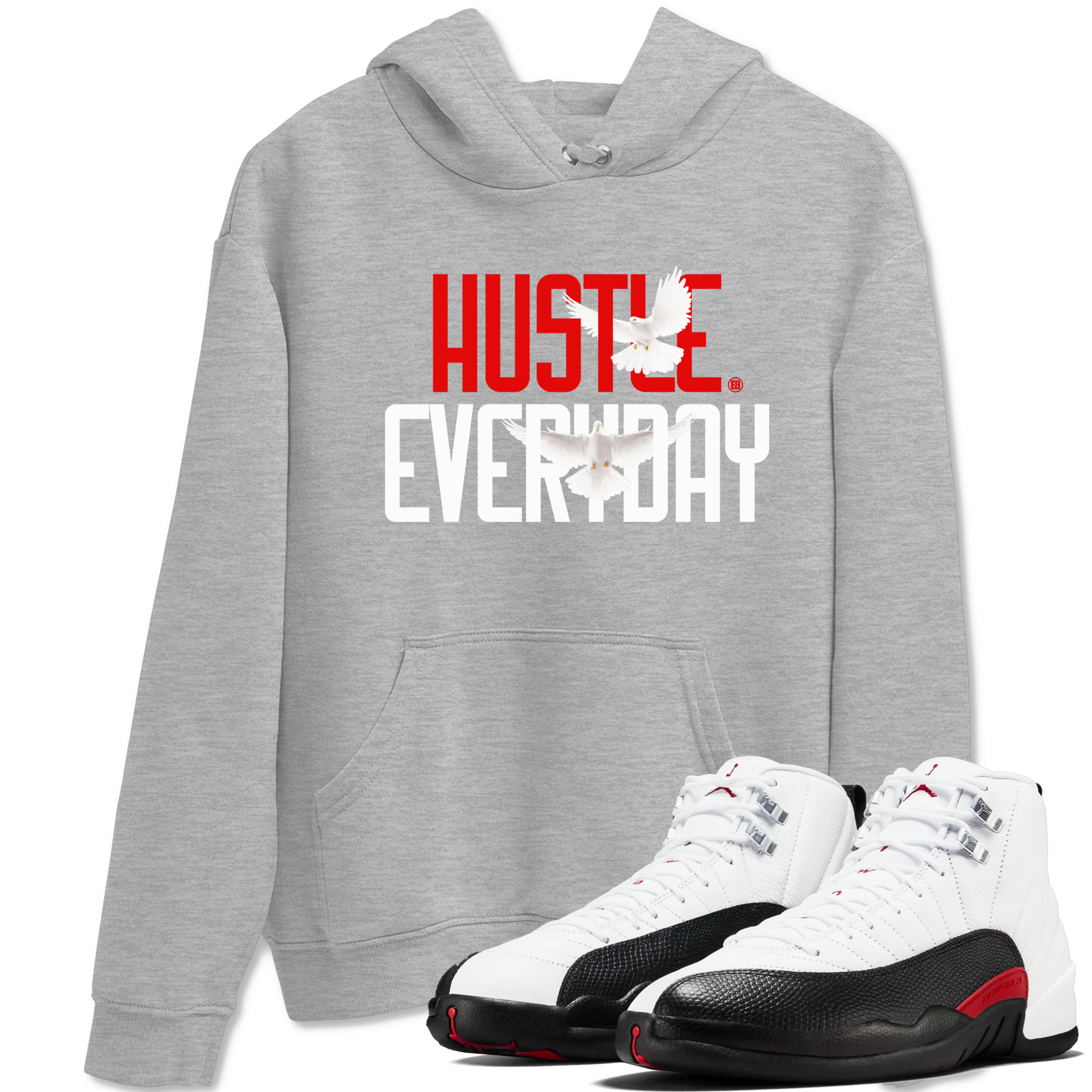 Daily Hustle snkmatch Tees - Air Jordan 12 Taxi Flip