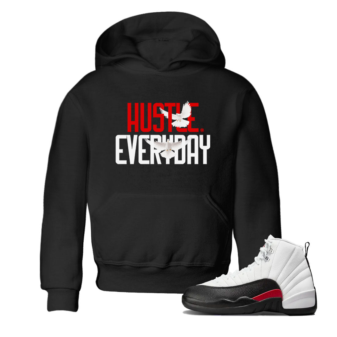 Daily Hustle snkmatch Tees Kids - Air Jordan 12 Taxi Flip