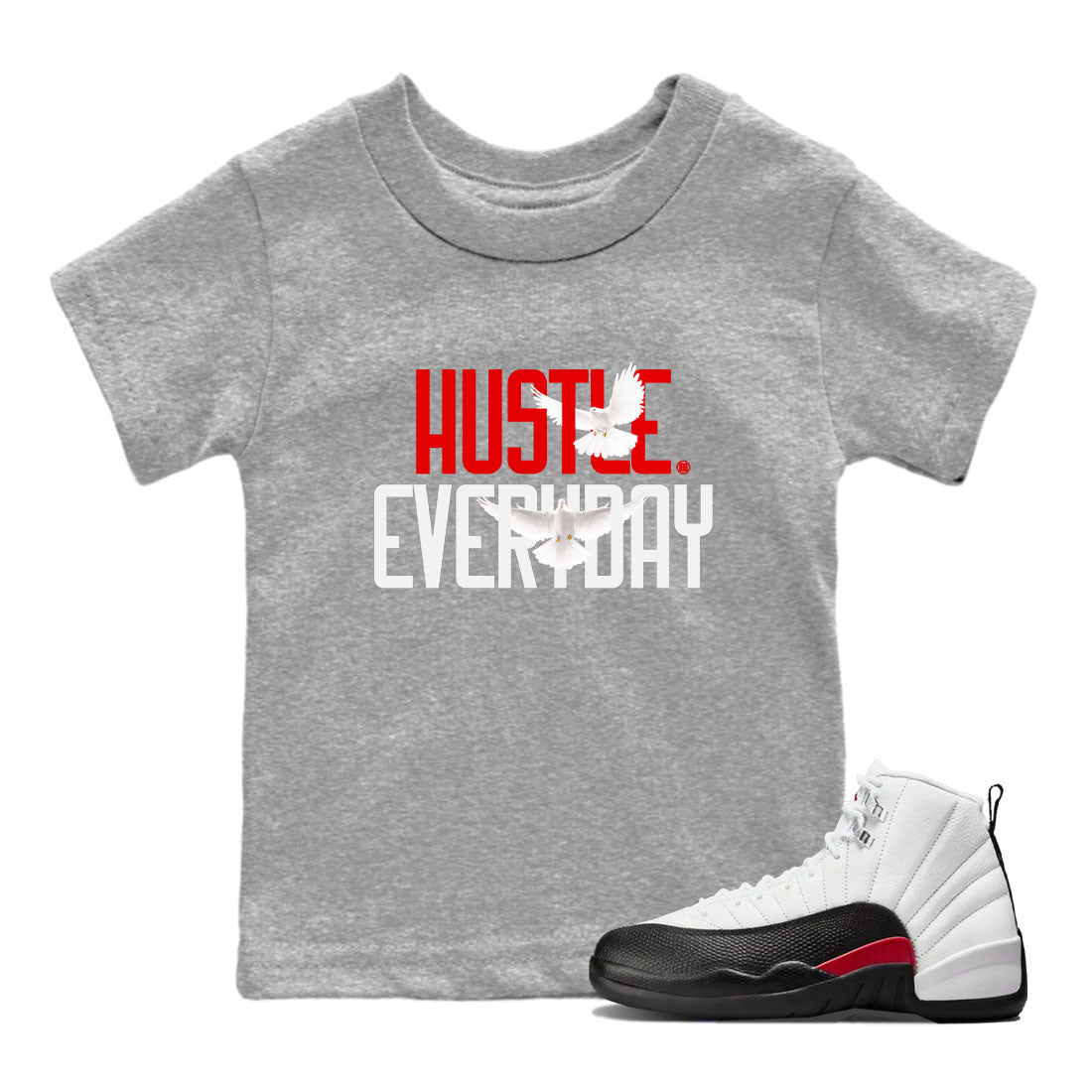 Daily Hustle snkmatch Tees Kids - Air Jordan 12 Taxi Flip