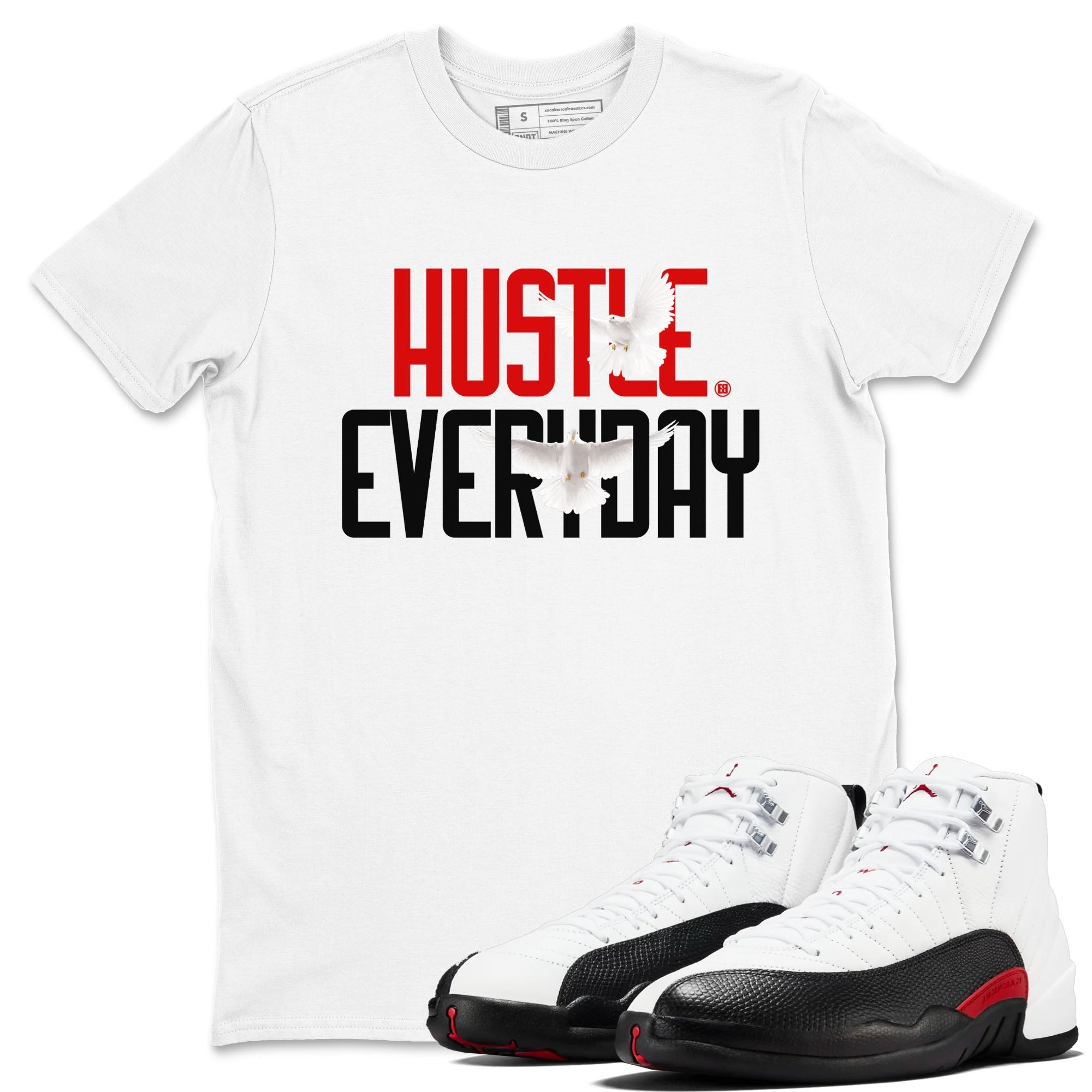 Daily Hustle snkmatch Tees - Air Jordan 12 Taxi Flip