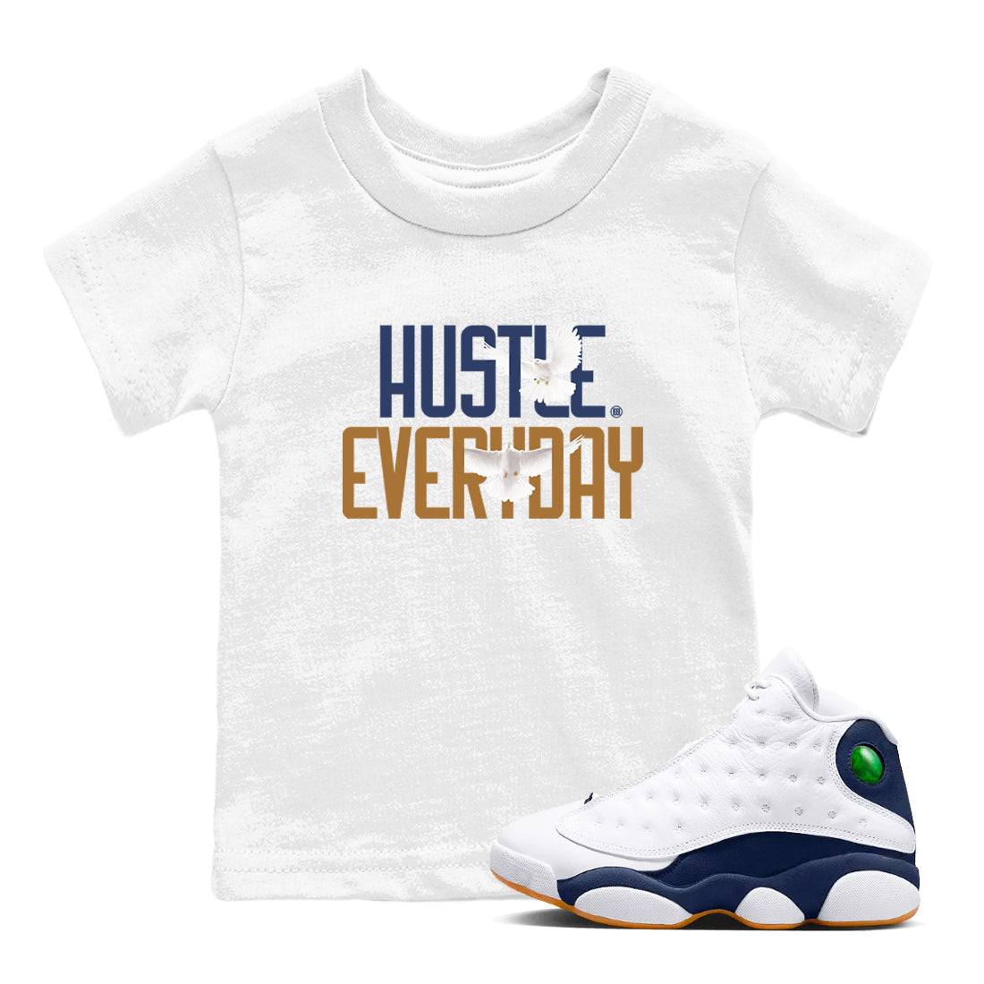 Daily Hustle snkmatch Tees Kids - Air Jordan 13 Midnight Navy