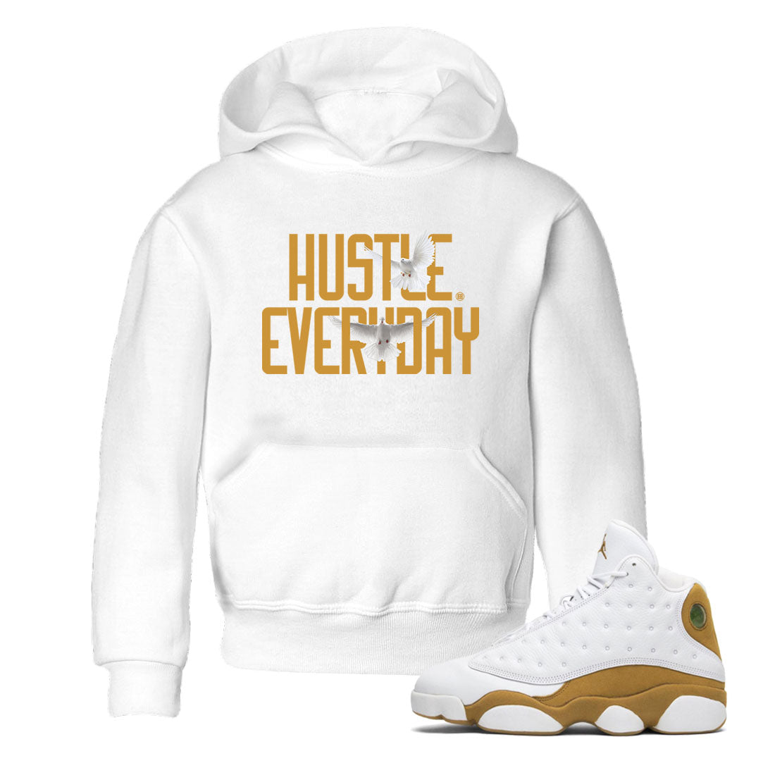 Daily Hustle Kids Tops - Air Jordan 13 Wheat