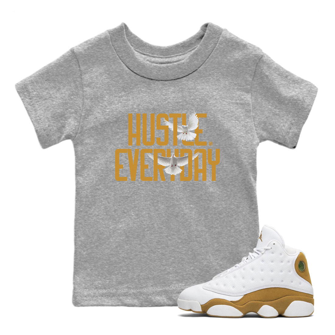 Daily Hustle Kids Tops - Air Jordan 13 Wheat