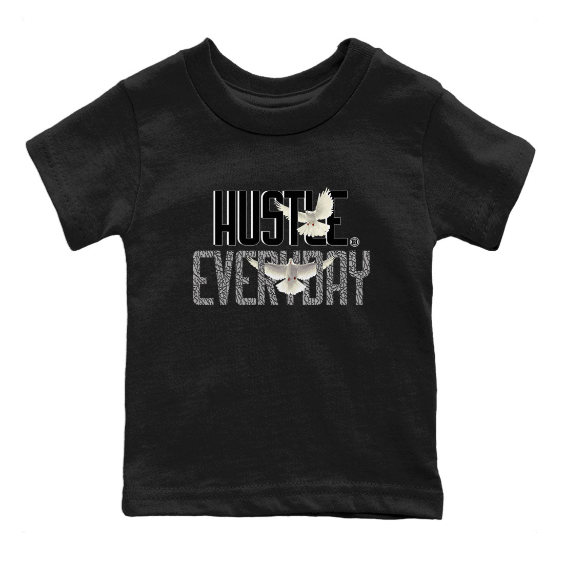 Daily Hustle snkmatch Tee Kids - Air Jordan 3 Off Noir