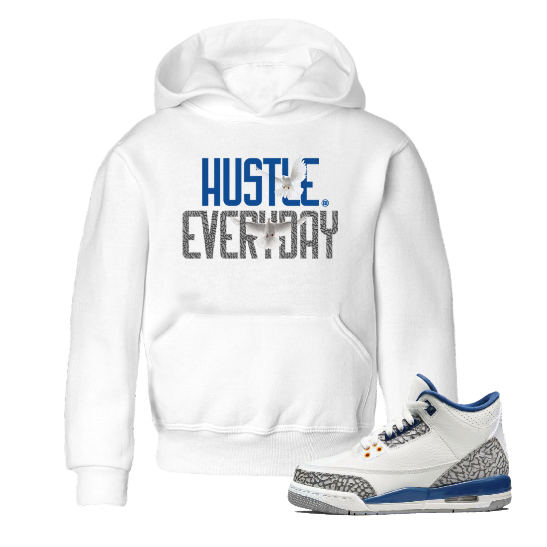 Daily Hustle Kids Tops - Air Jordan 3 Wizards