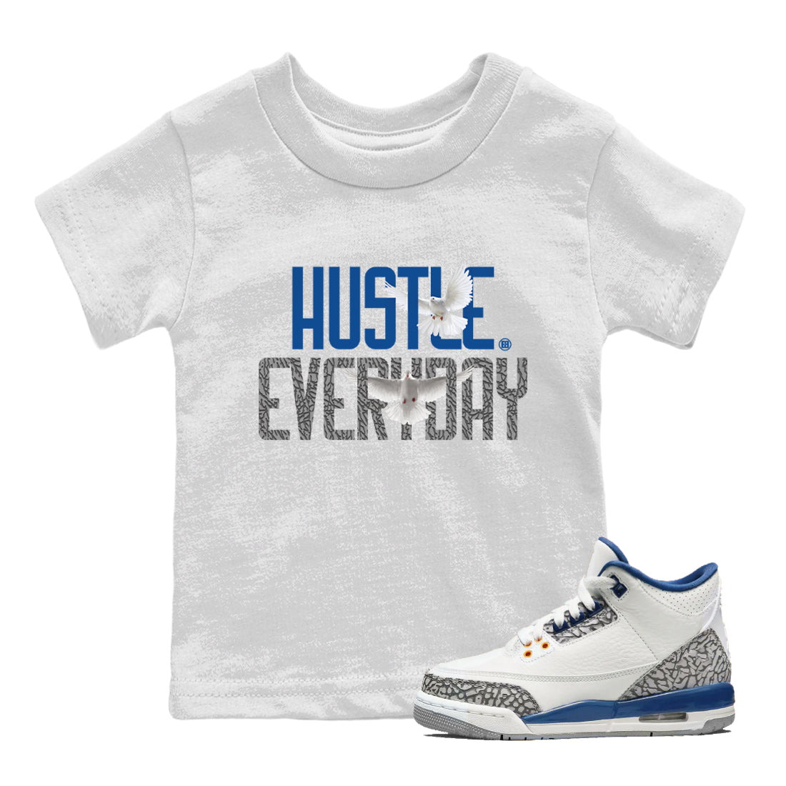 Daily Hustle Kids Tops - Air Jordan 3 Wizards