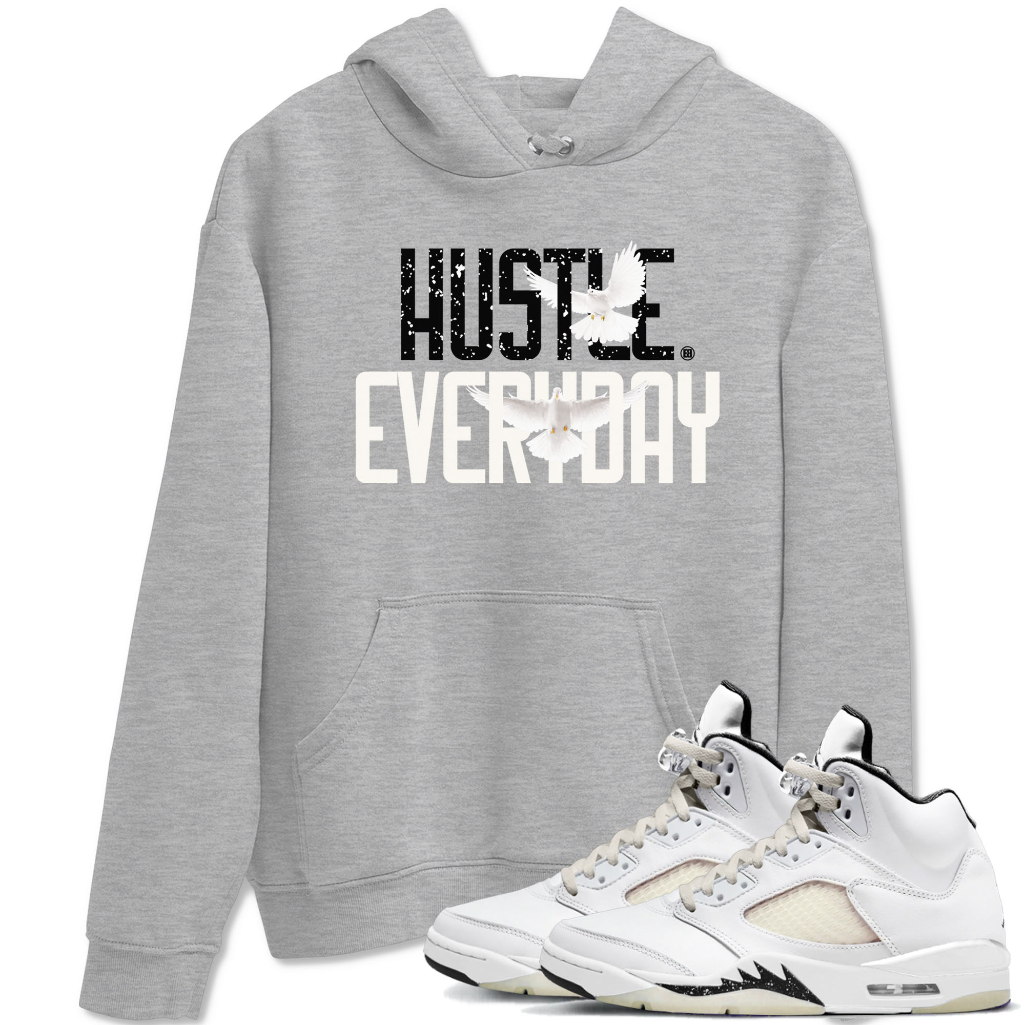Daily Hustle snkmatch Tees - Air Jordan 5 Sail