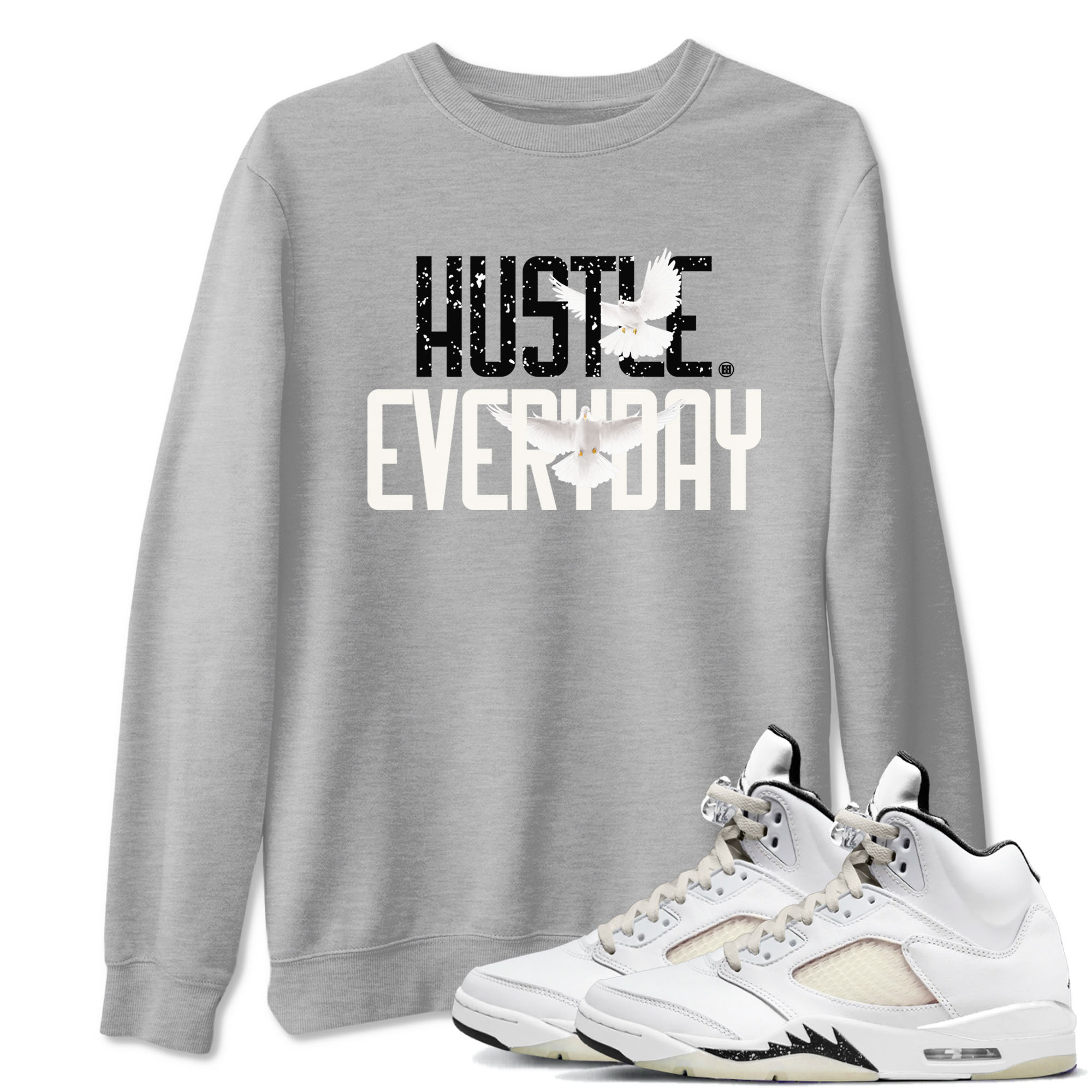 Daily Hustle snkmatch Tees - Air Jordan 5 Sail