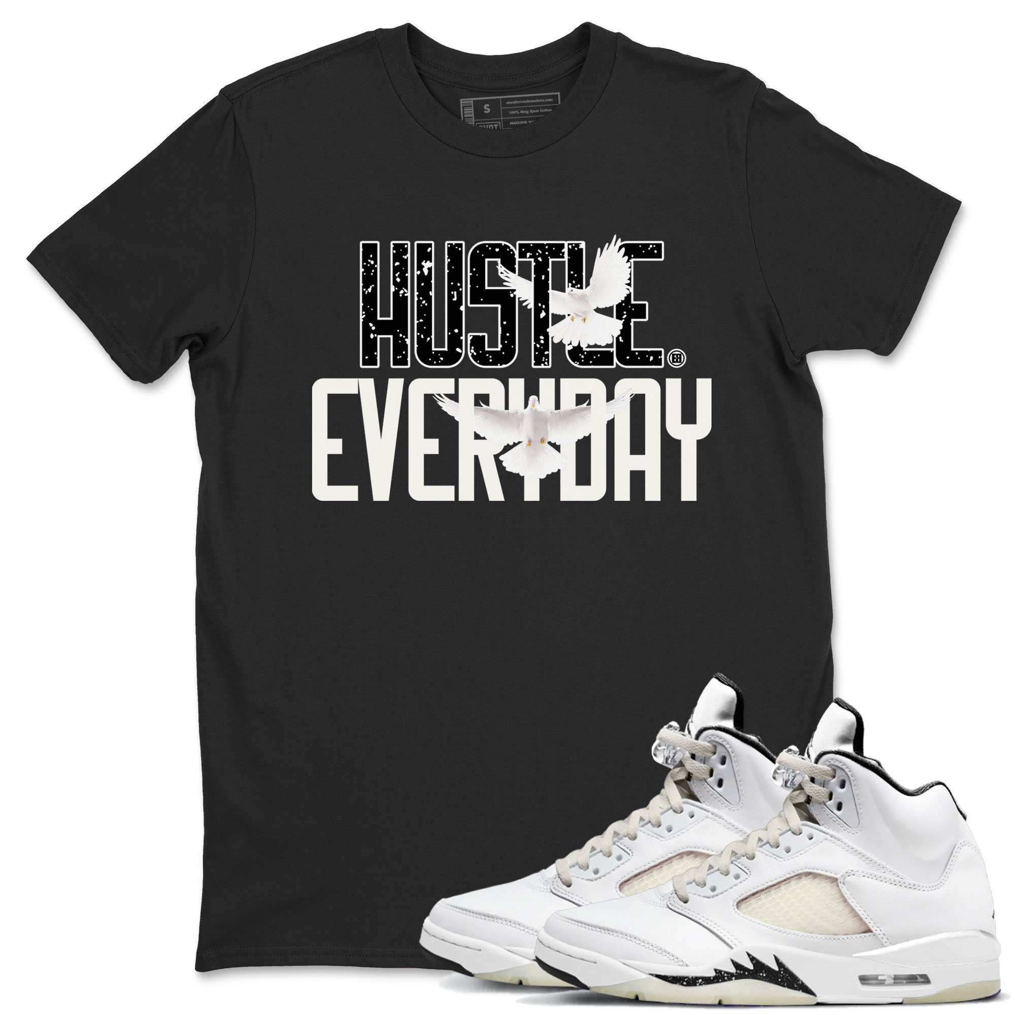 Daily Hustle snkmatch Tees - Air Jordan 5 Sail