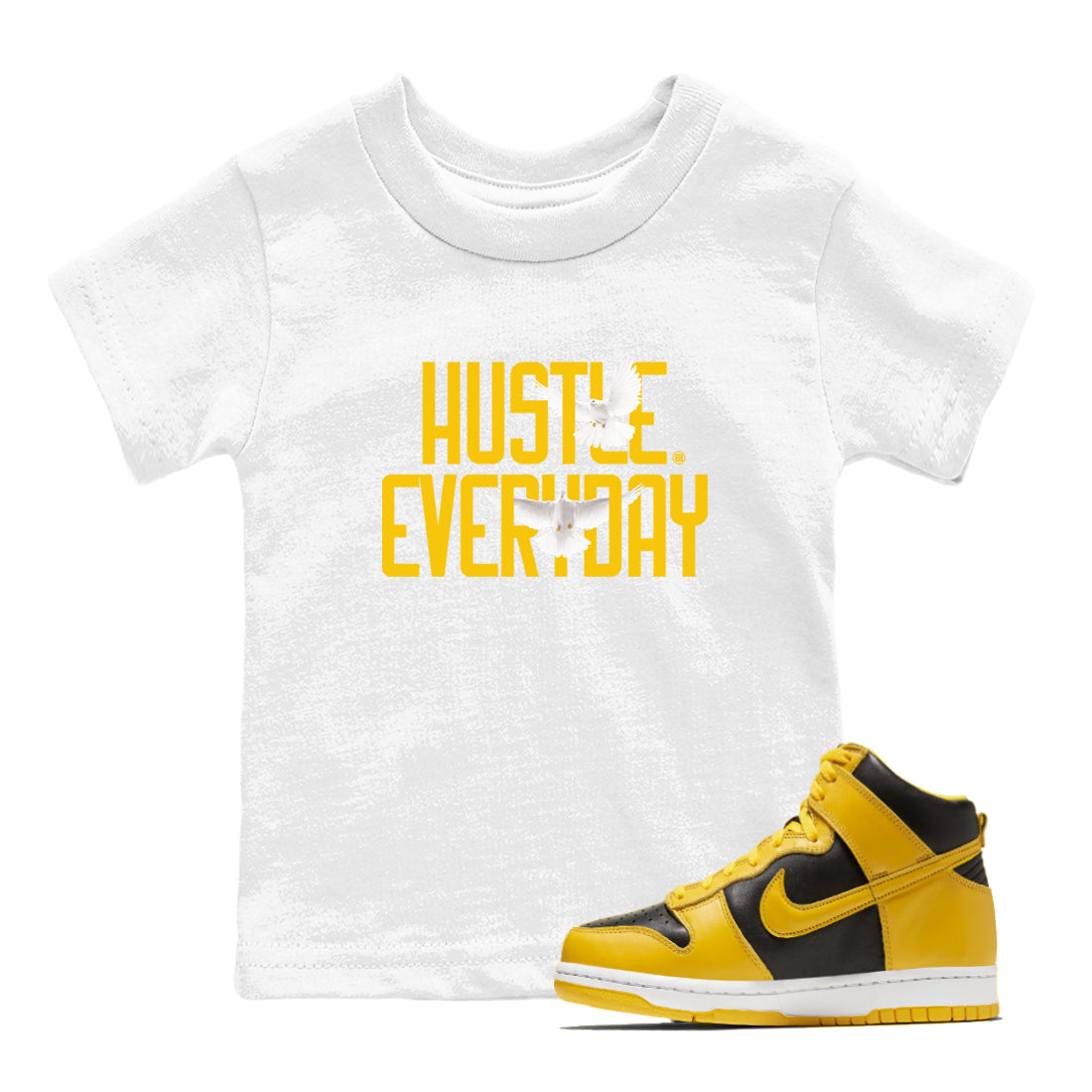 Daily Hustle snkmatch Tees Kids - Dunk High Pollen
