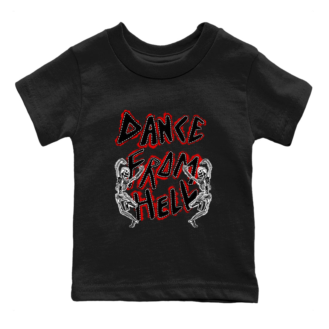Dance From Hell snkmatch Tees Kids - Air Jordan 1 Black Toe Reimagined