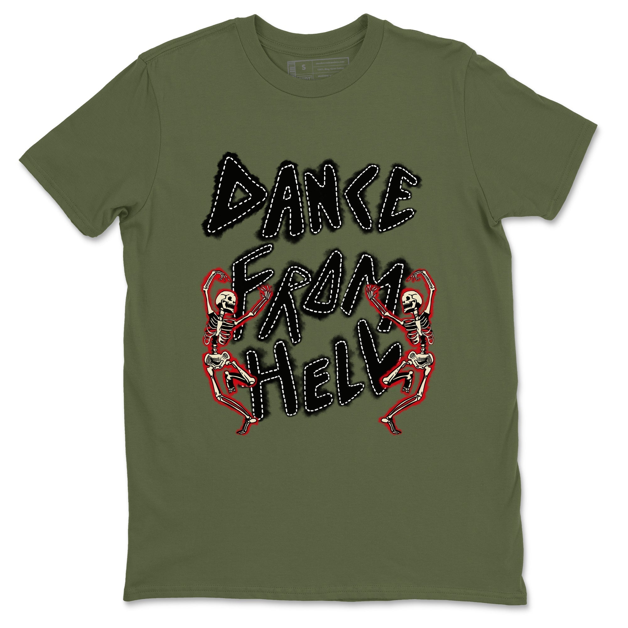 Dance From Hell snkmatch Tees - Air Jordan 1 Travis Scott Medium Olive