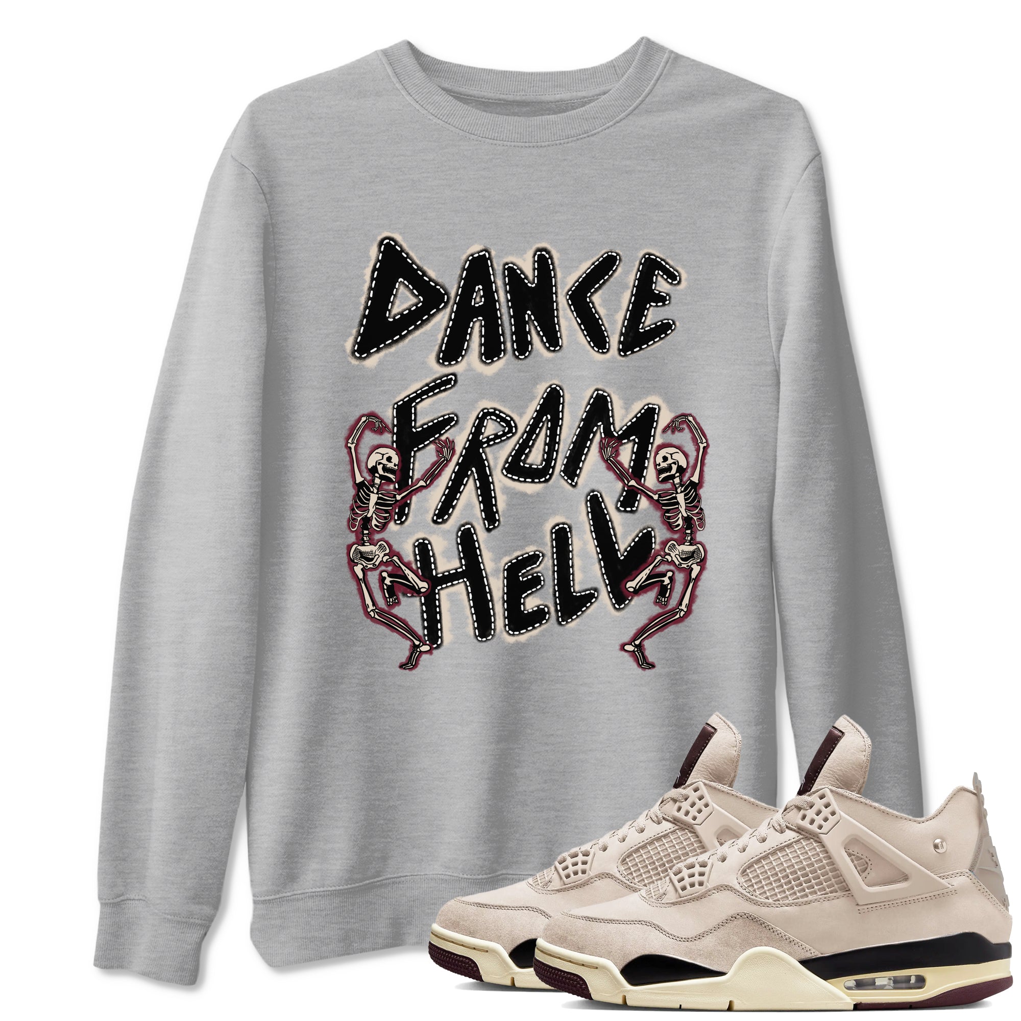 Dance From Hell snkmatch Tees - Air Jordan 4 A Ma Maniere x Fossil Stone