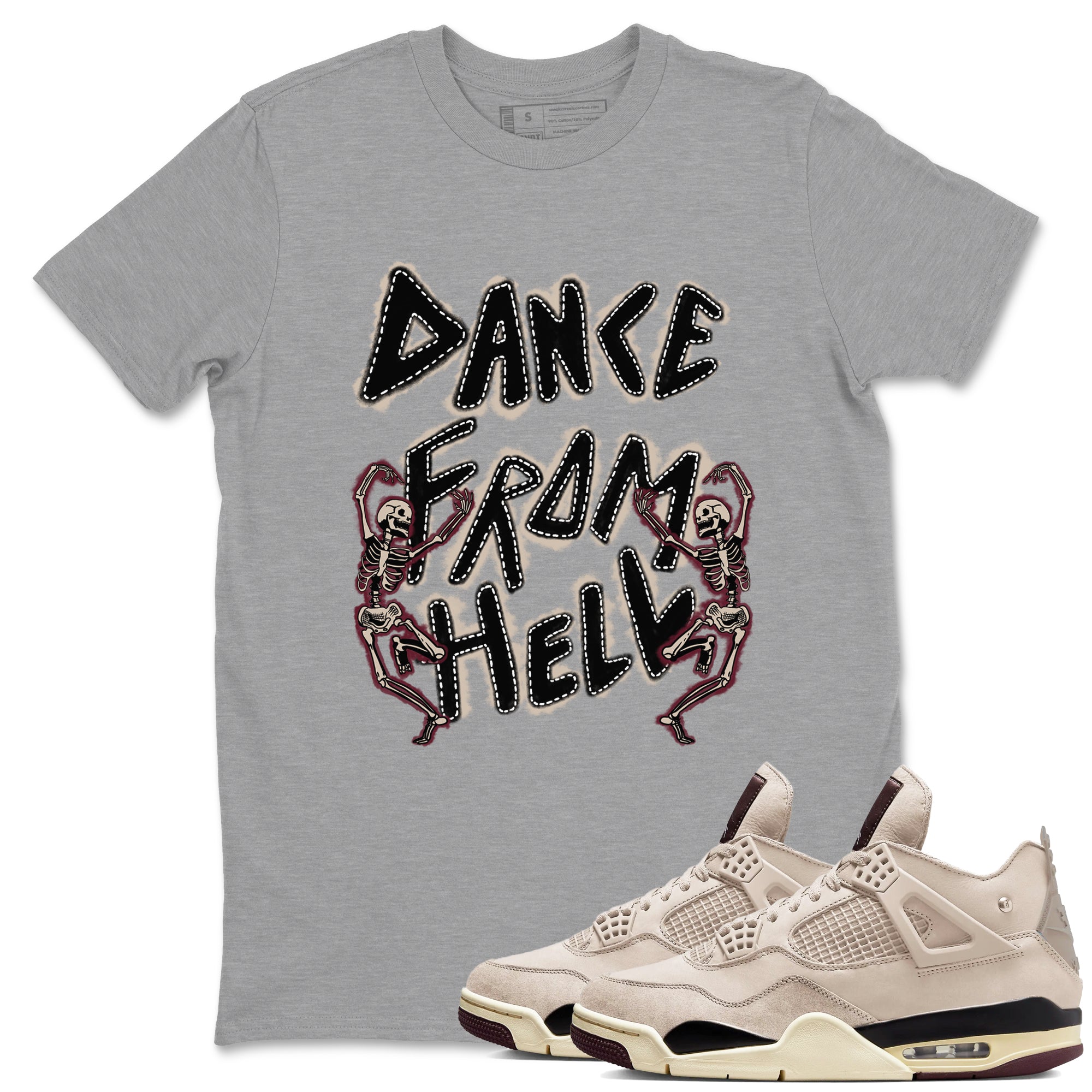 Dance From Hell snkmatch Tees - Air Jordan 4 A Ma Maniere x Fossil Stone
