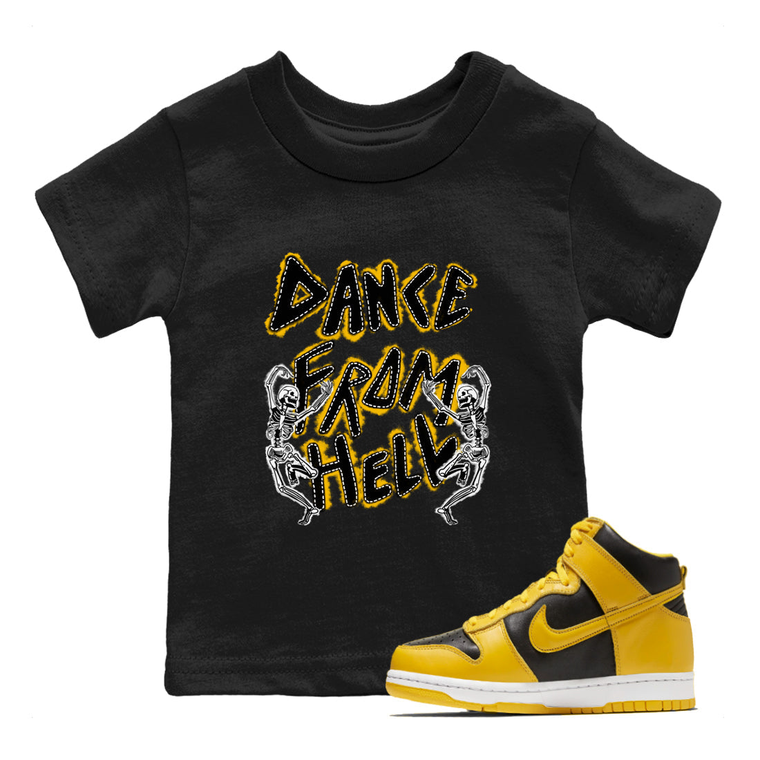 Dance From Hell snkmatch Tees Kids - Dunk High Pollen