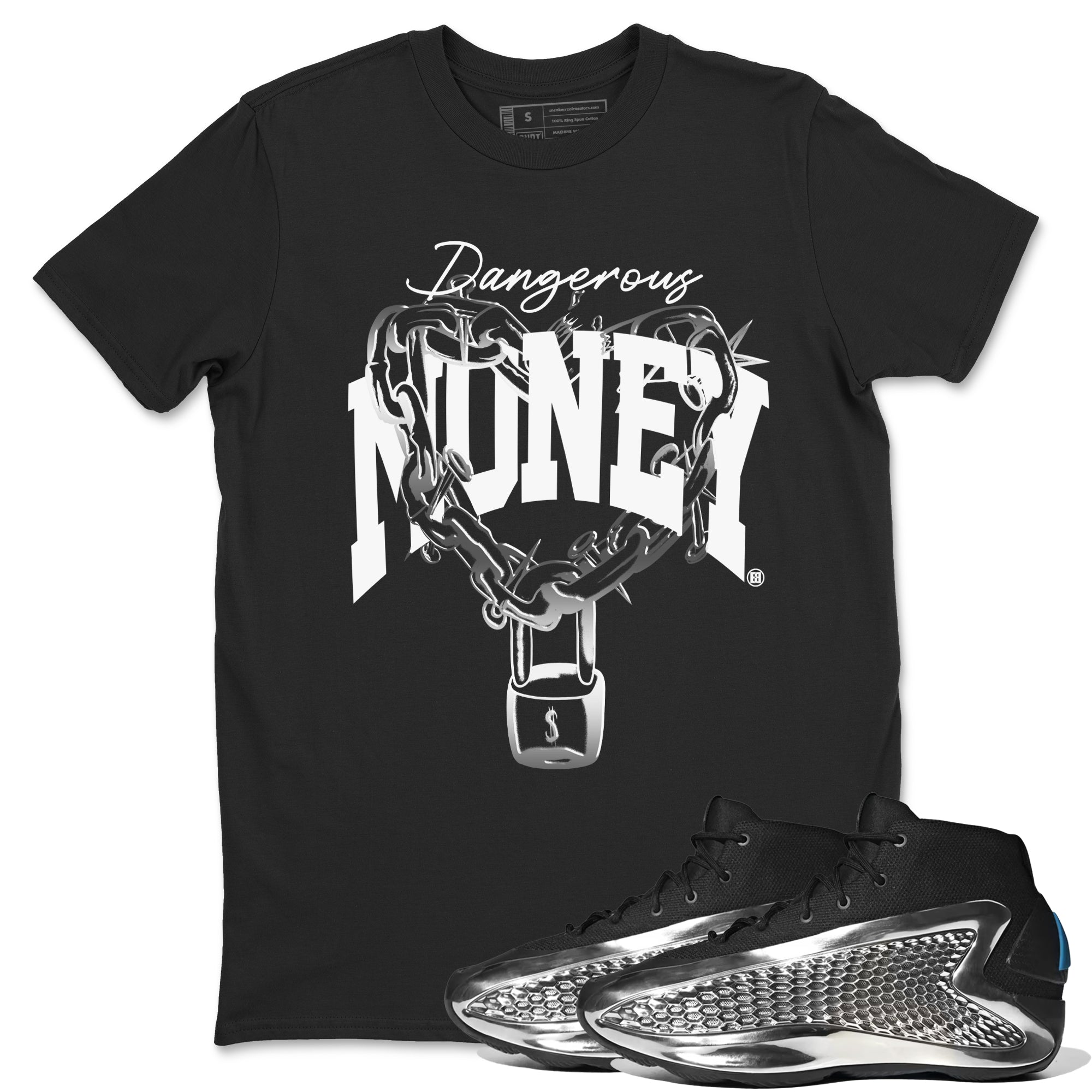 Dangerous Money snkmatch Tees - AE 1 Silver Metallic