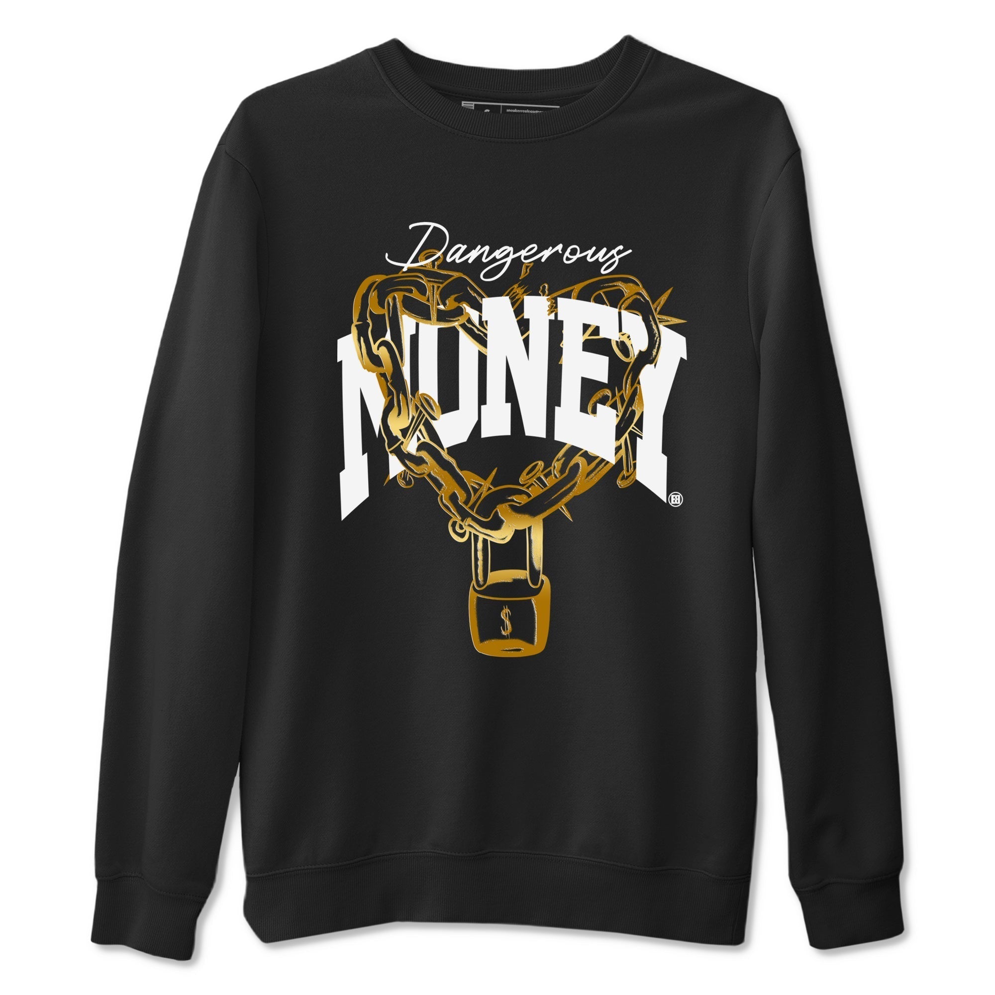Dangerous Money snkmatch Tees - Air Jordan 1 Black Metallic Gold