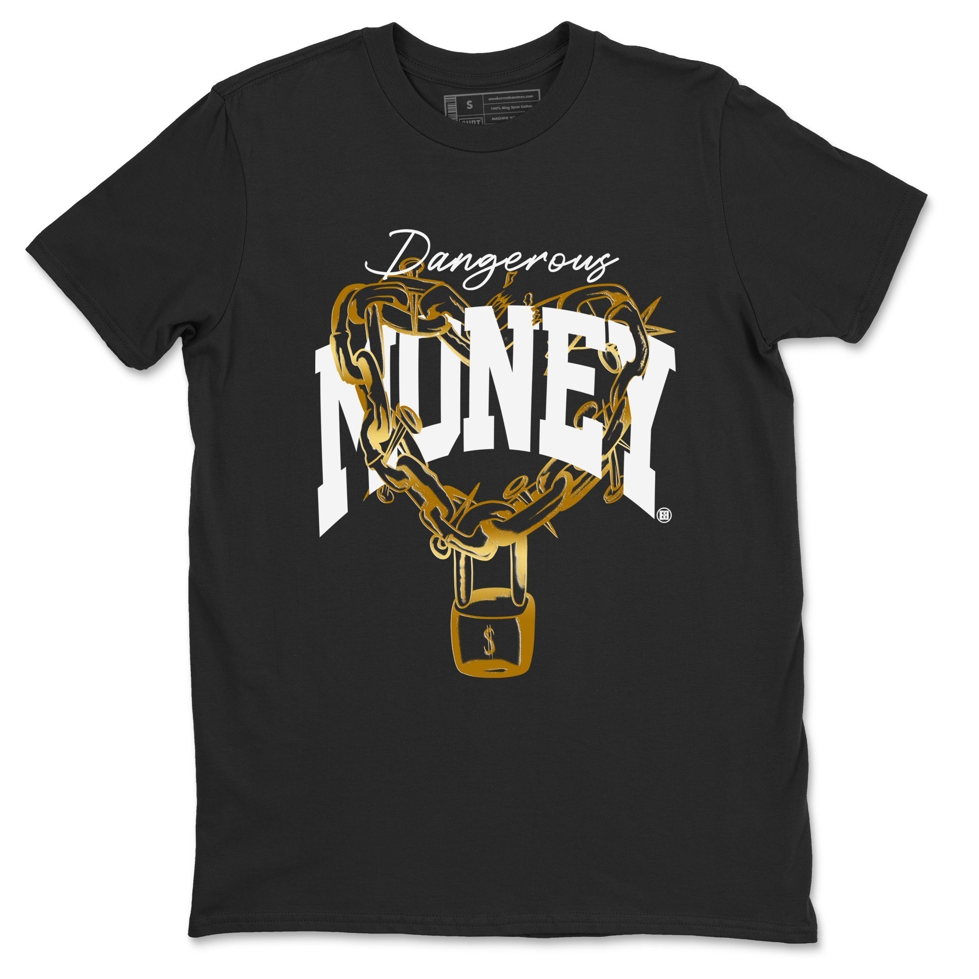 Dangerous Money snkmatch Tees - Air Jordan 1 Black Metallic Gold