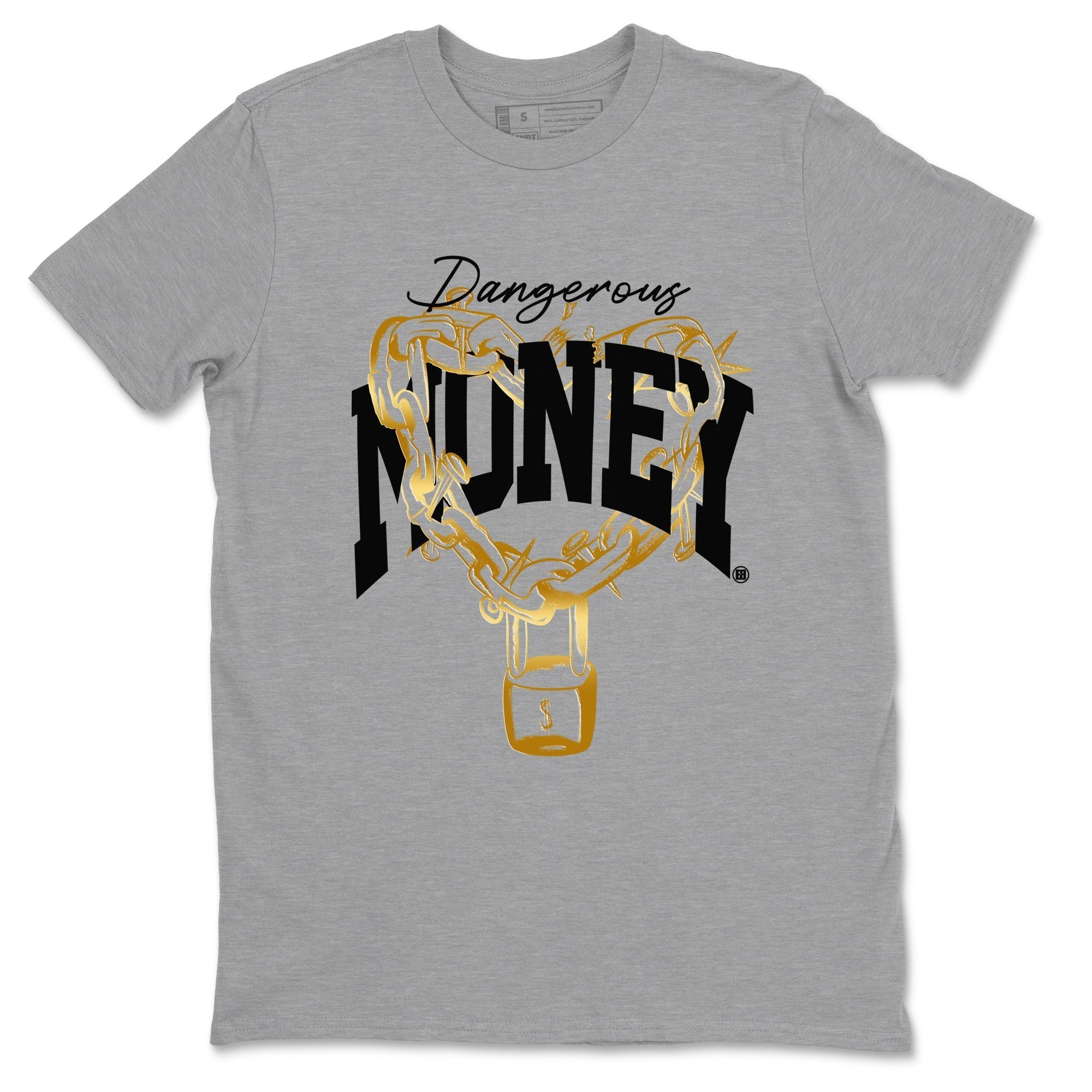 Dangerous Money snkmatch Tees - Air Jordan 1 Black Metallic Gold