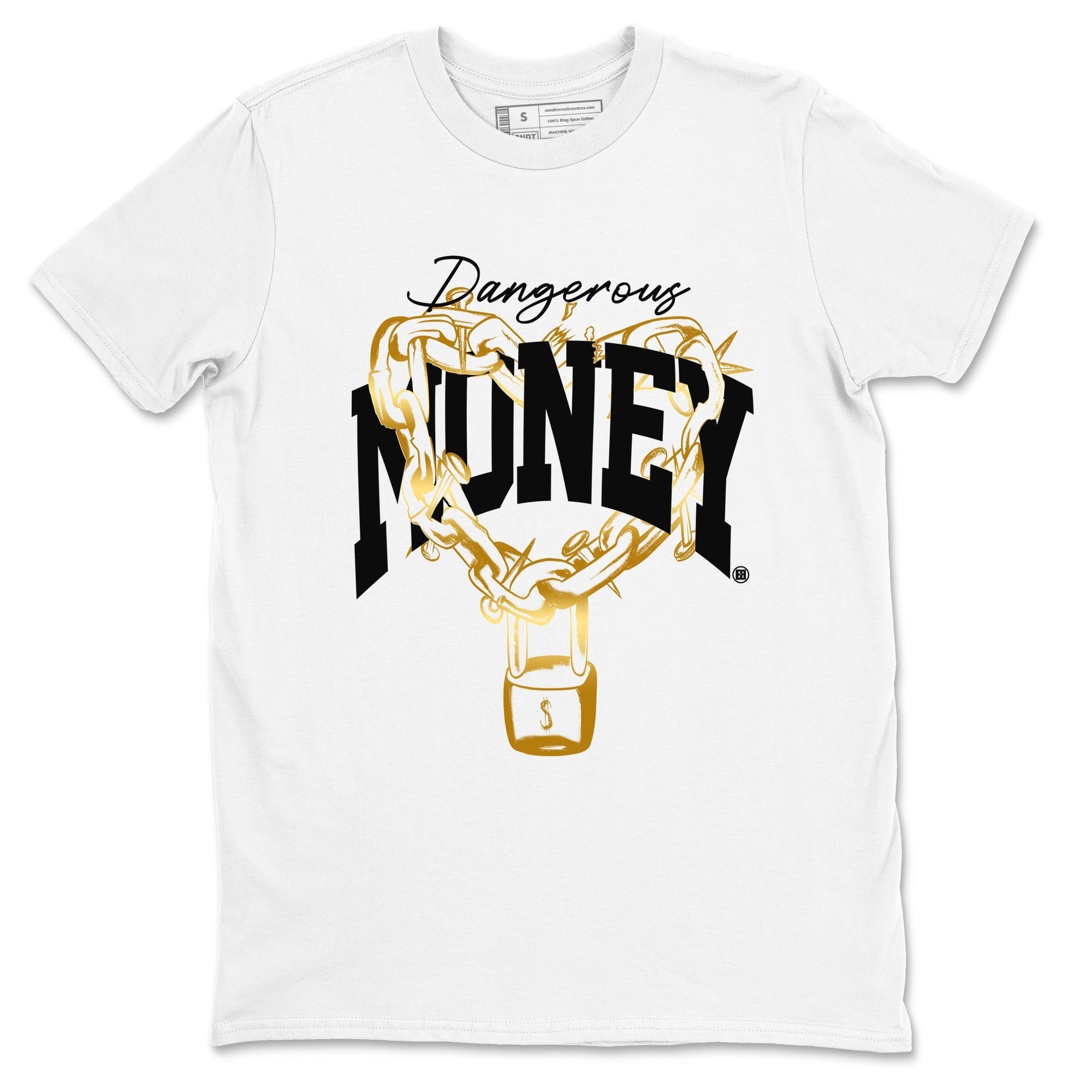 Dangerous Money snkmatch Tees - Air Jordan 1 Black Metallic Gold