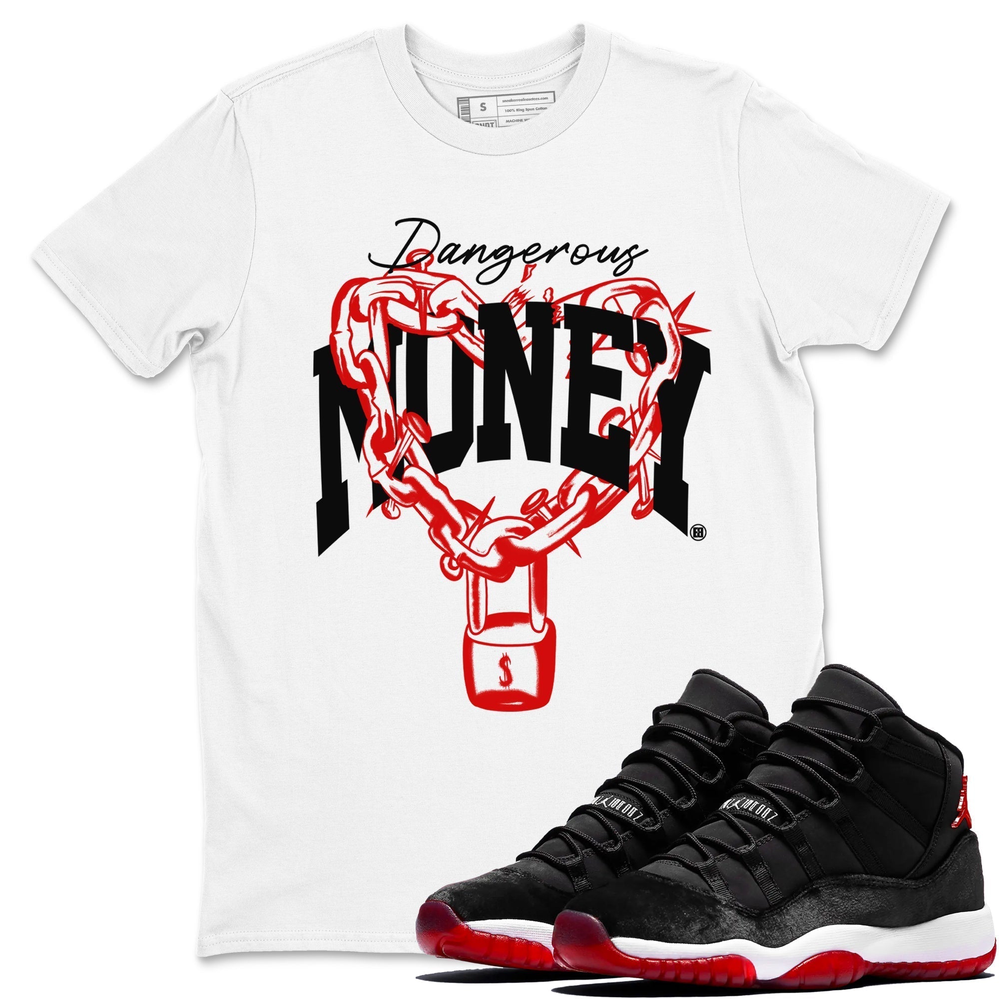 Dangerous Money snkmatch Tees - Air Jordan 11 Bred Velvet