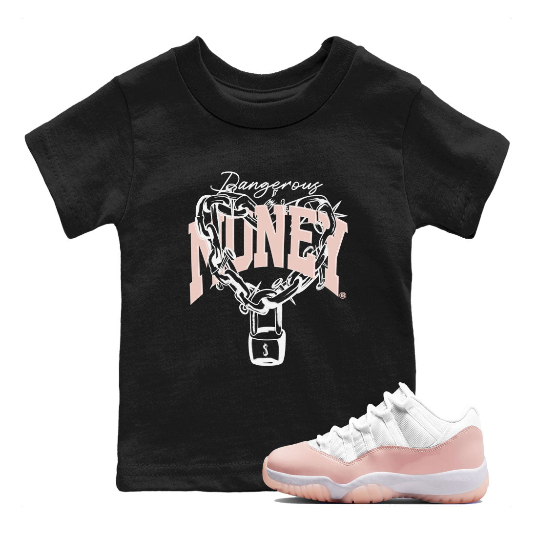 Dangerous Money snkmatch Tees Kids - Air Jordan 11 Legend Pink