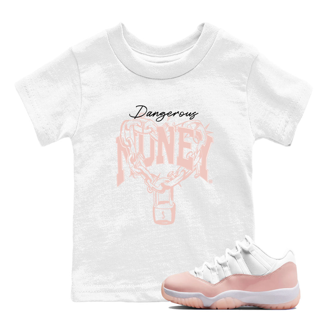 Dangerous Money snkmatch Tees Kids - Air Jordan 11 Legend Pink