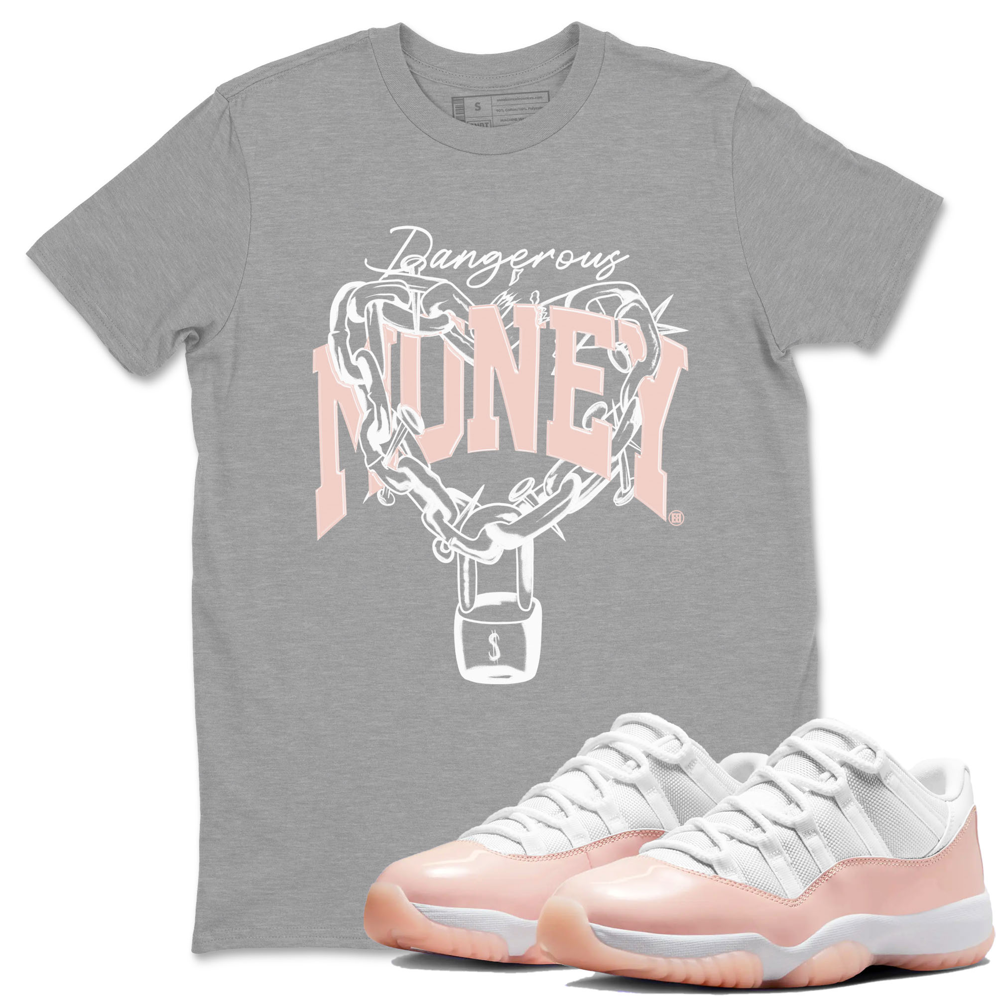 Dangerous Money snkmatch Tees - Air Jordan 11 Legend Pink