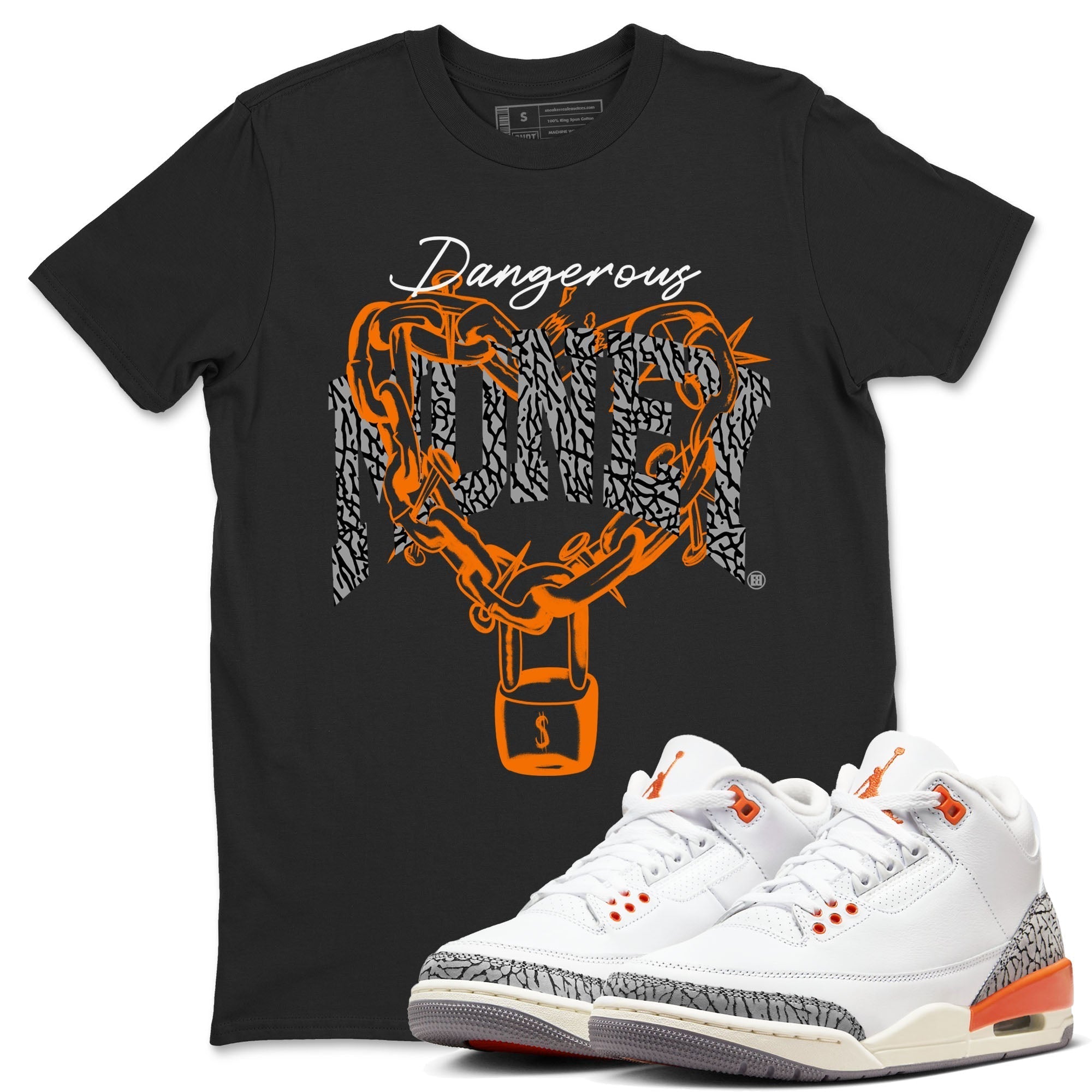 Dangerous Money snkmatch Tees - Air Jordan 3 Georgia Peach