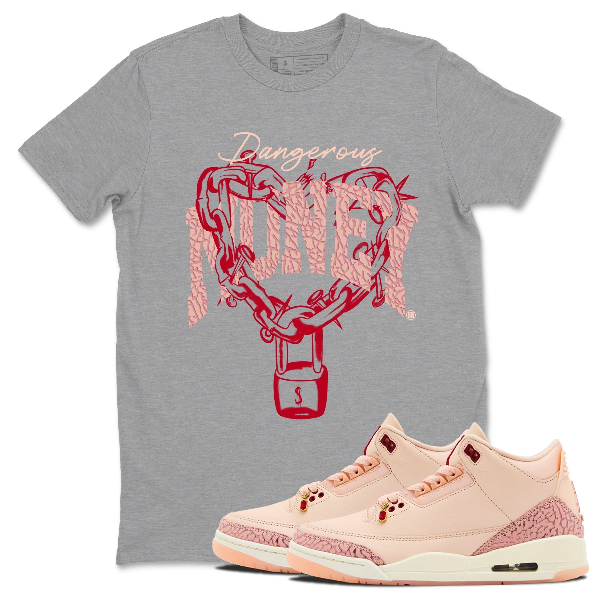 Dangerous Money snkmatch Tees - Air Jordan 3 Valentines Day