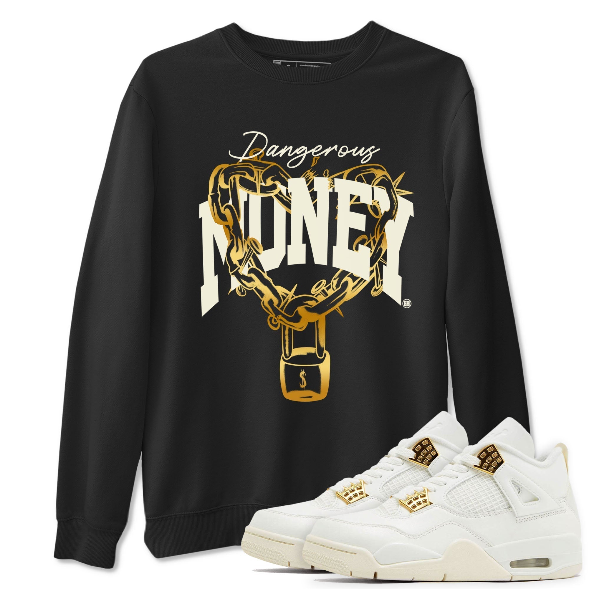 Dangerous Money snkmatch Tees - Air Jordan 4 Sail 2024