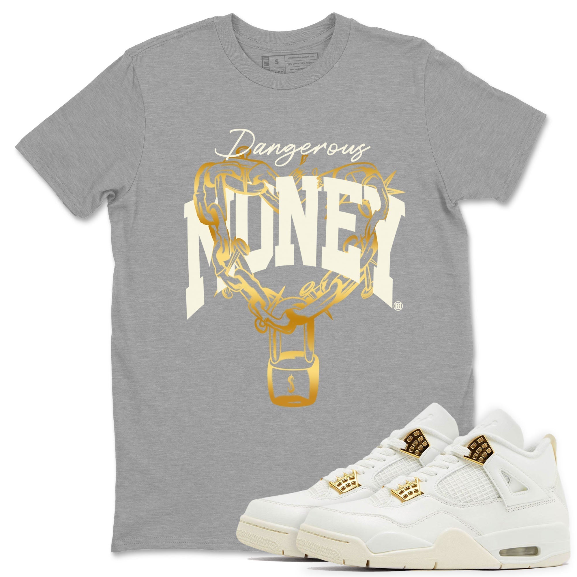 Dangerous Money snkmatch Tees - Air Jordan 4 Sail 2024