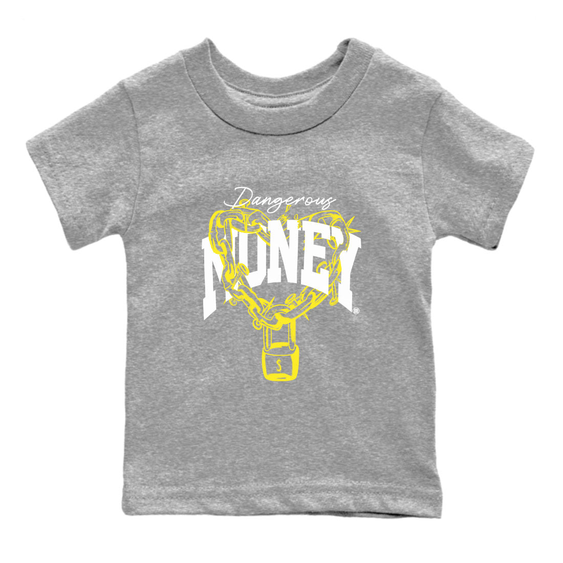 Dangerous Money snkmatch Tees Kids - Air Jordan 4 Vivid Sulfur