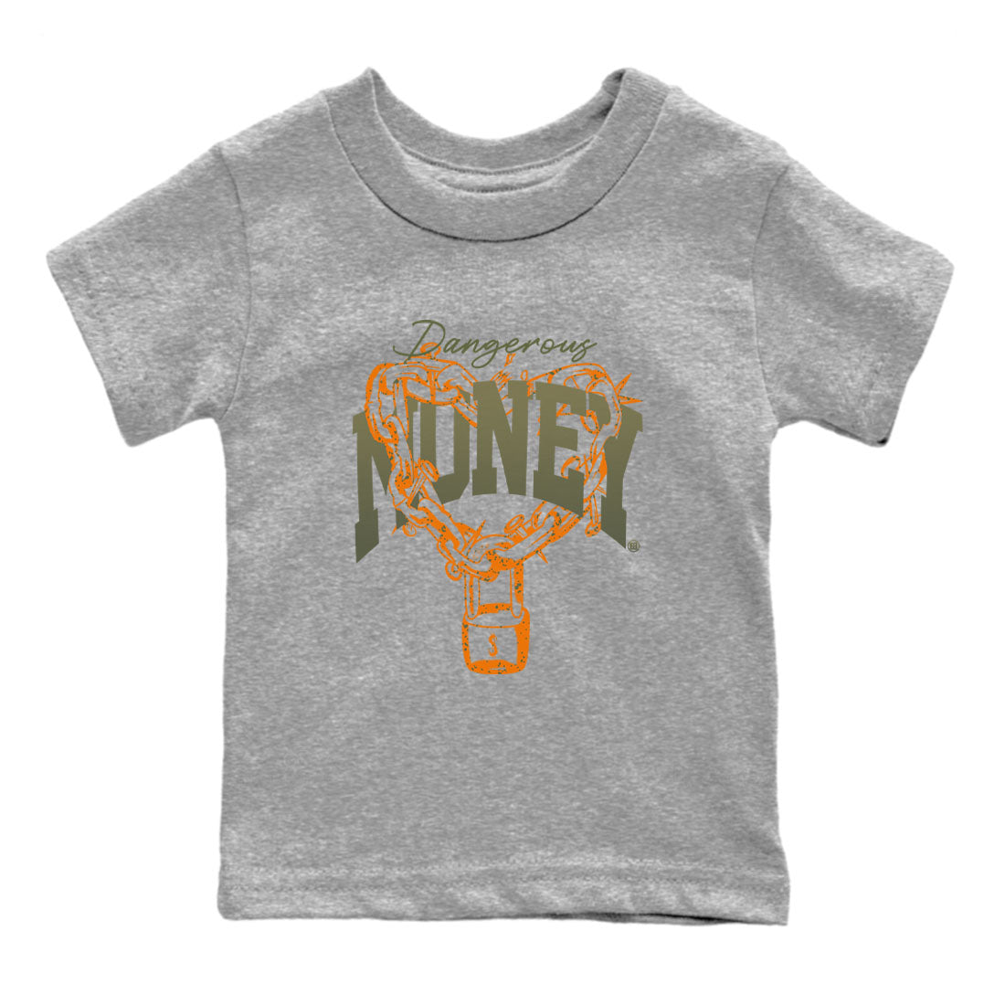 Dangerous Money snkmatch Tees Kids - Air Jordan 5 Olive