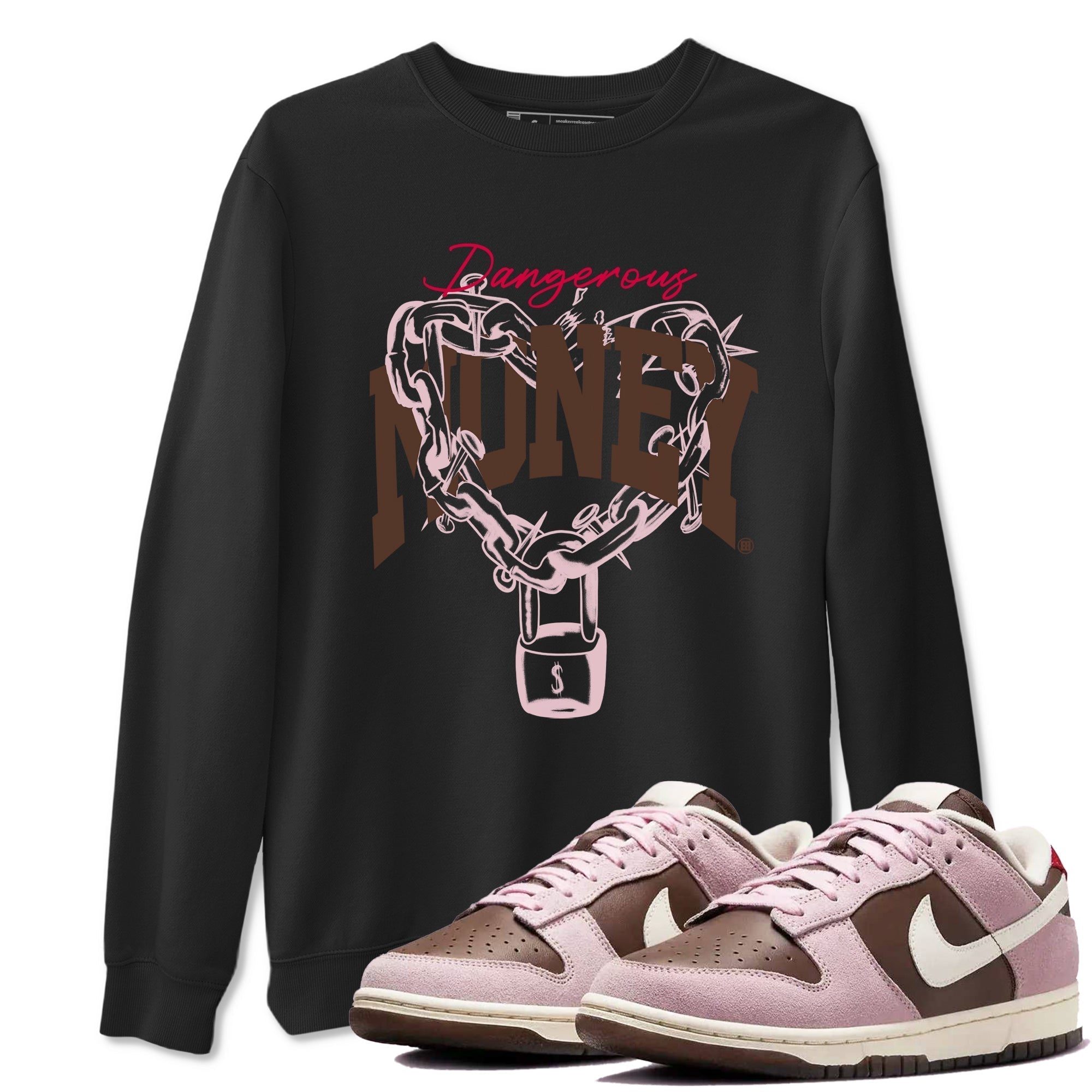 Dangerous Money snkmatch Tees - Dunk Cacao Wow And Pink Foam