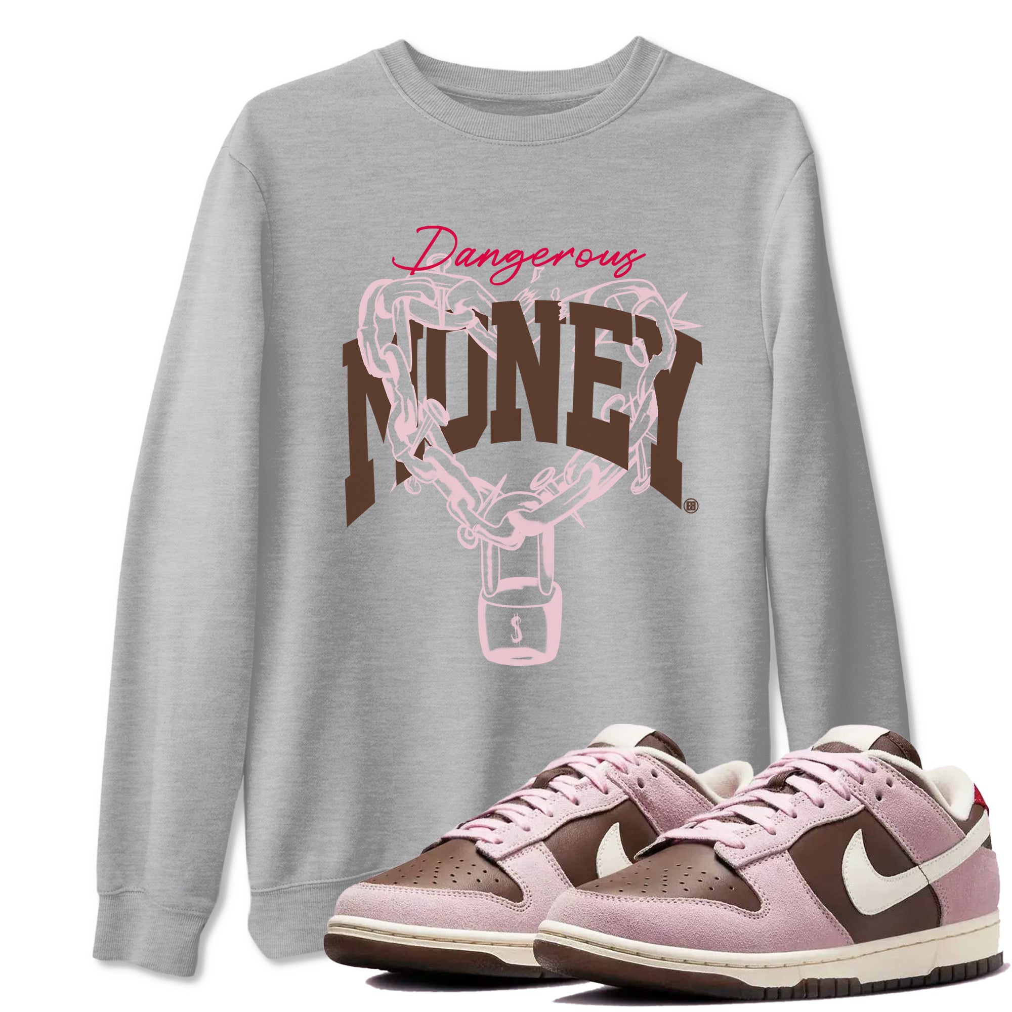 Dangerous Money snkmatch Tees - Dunk Cacao Wow And Pink Foam