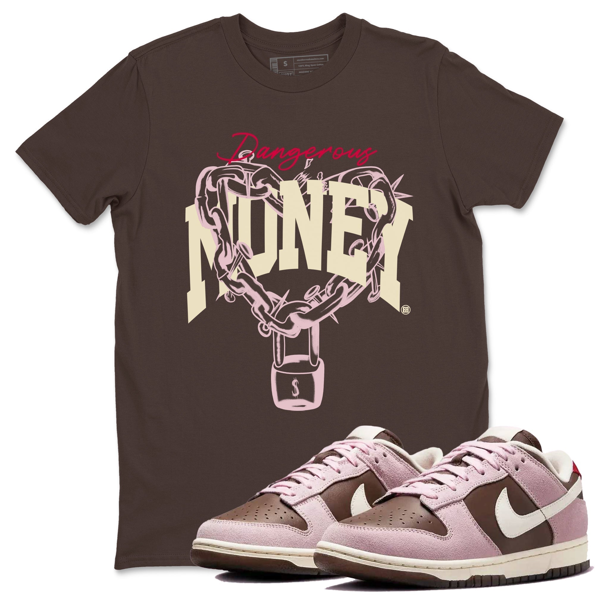 Dangerous Money snkmatch Tees - Dunk Cacao Wow And Pink Foam