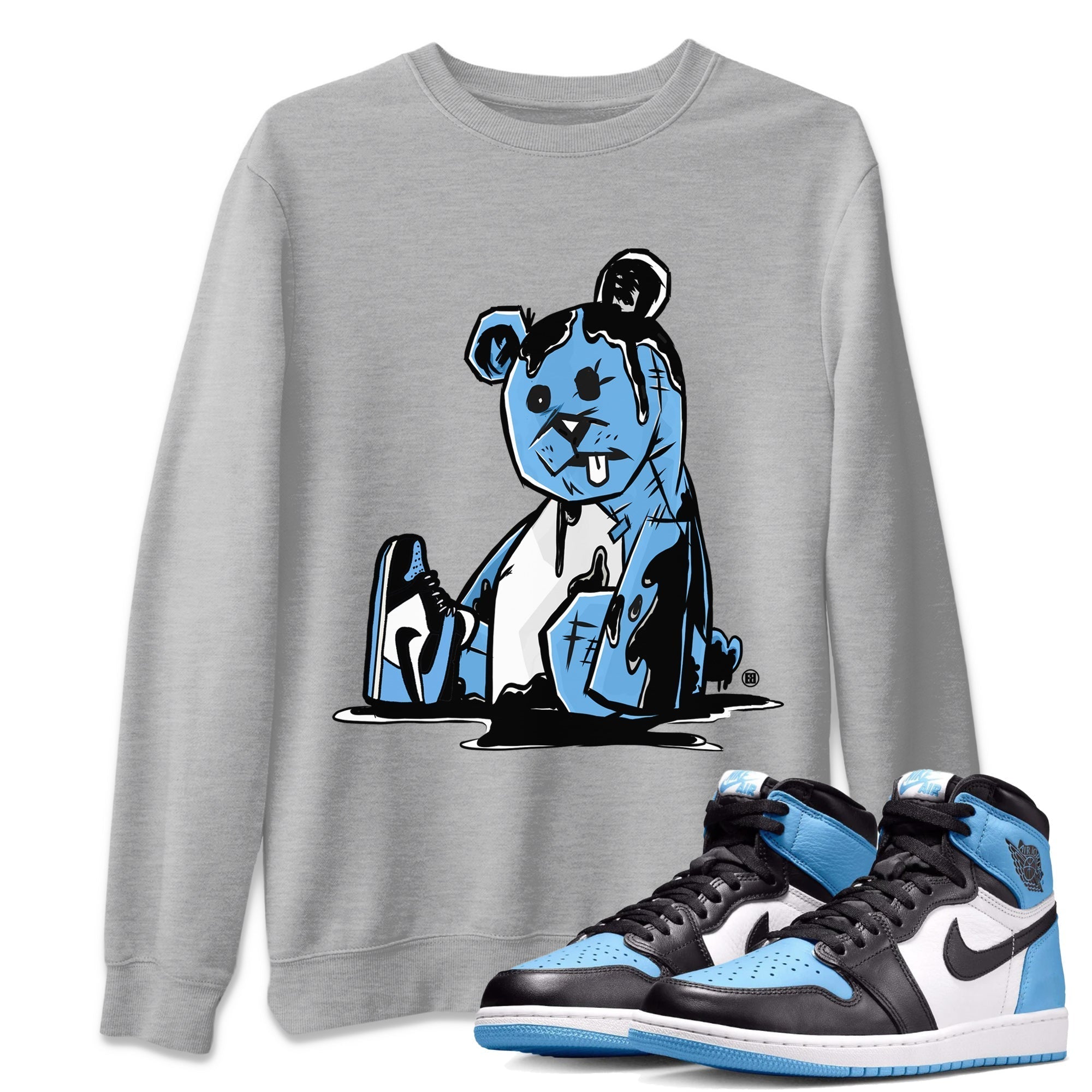 Dark Bear Unisex Tops - Air Jordan 1 UNC Toe