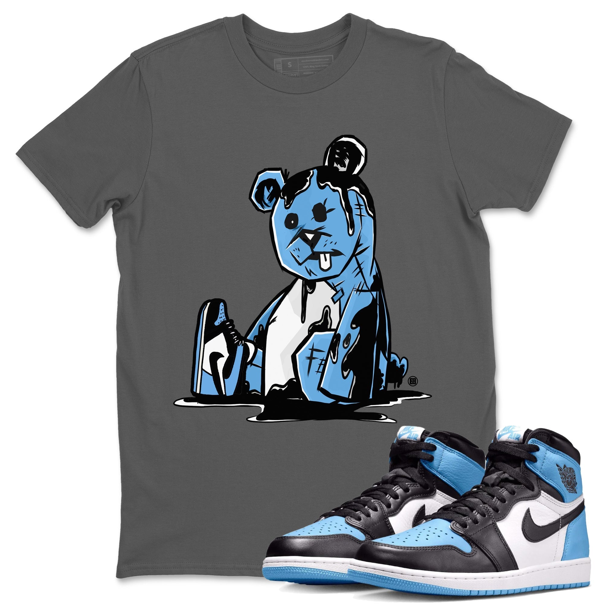 Dark Bear Unisex Tops - Air Jordan 1 UNC Toe