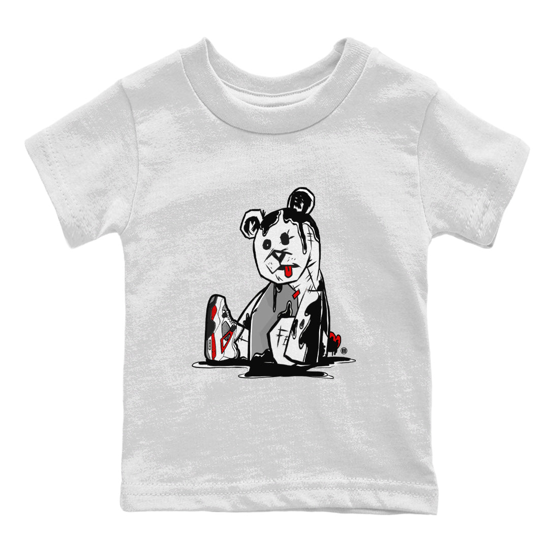 Dark Bear Kids Tops - Air Jordan 4 Red Cement