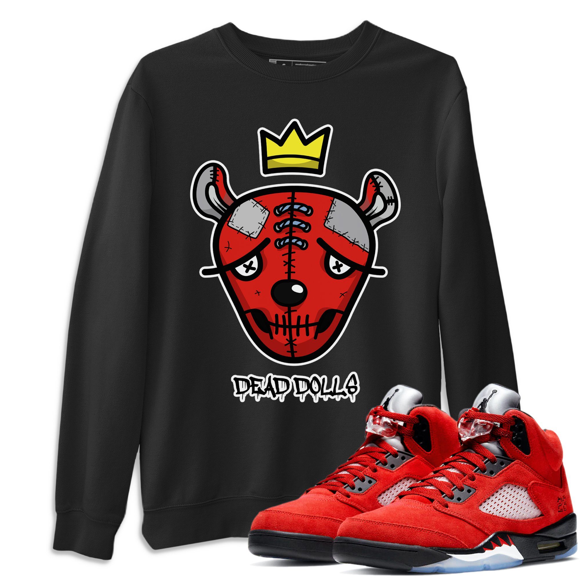 Dead Dolls Face Unisex Tops - Air Jordan 5 Raging Bull