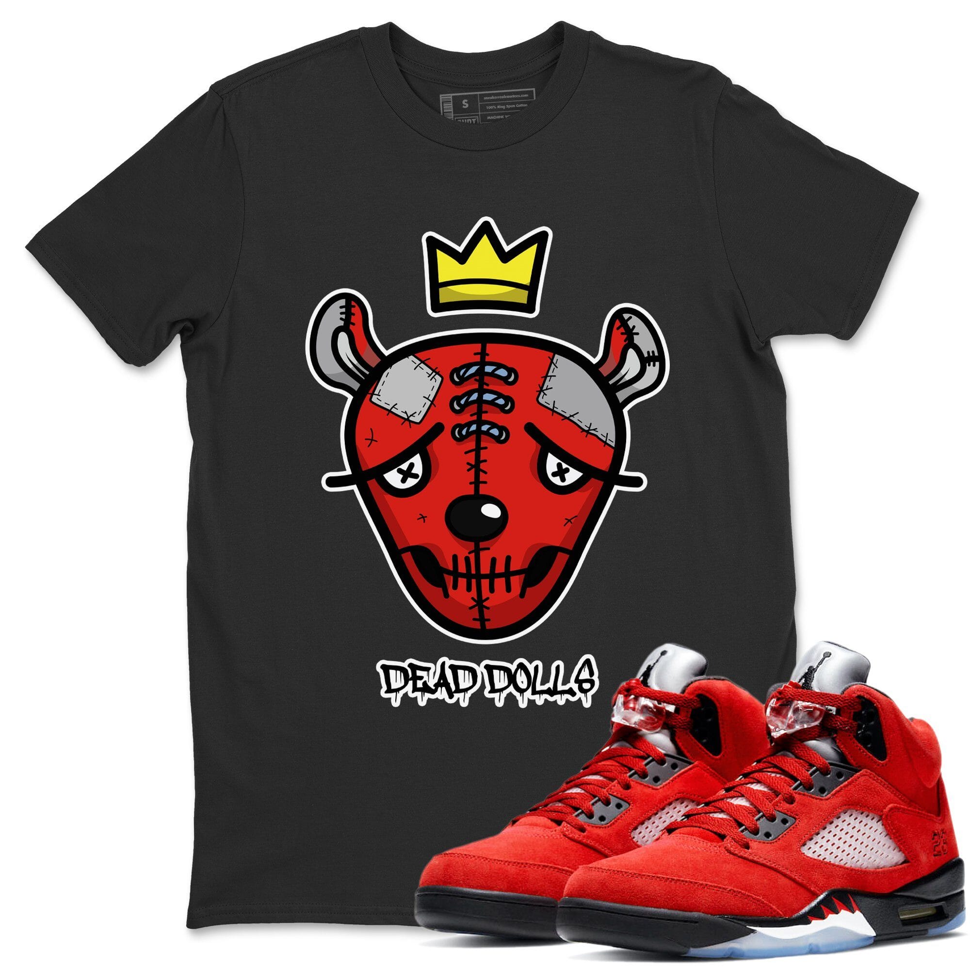 Dead Dolls Face Unisex Tops - Air Jordan 5 Raging Bull
