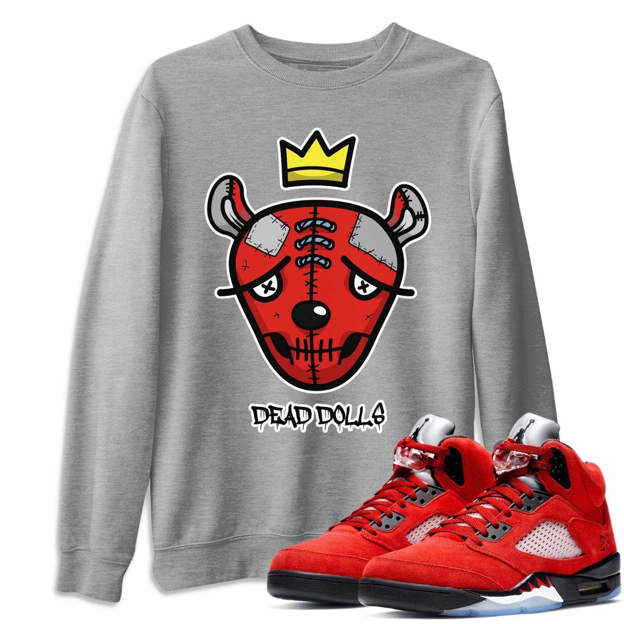 Dead Dolls Face Unisex Tops - Air Jordan 5 Raging Bull